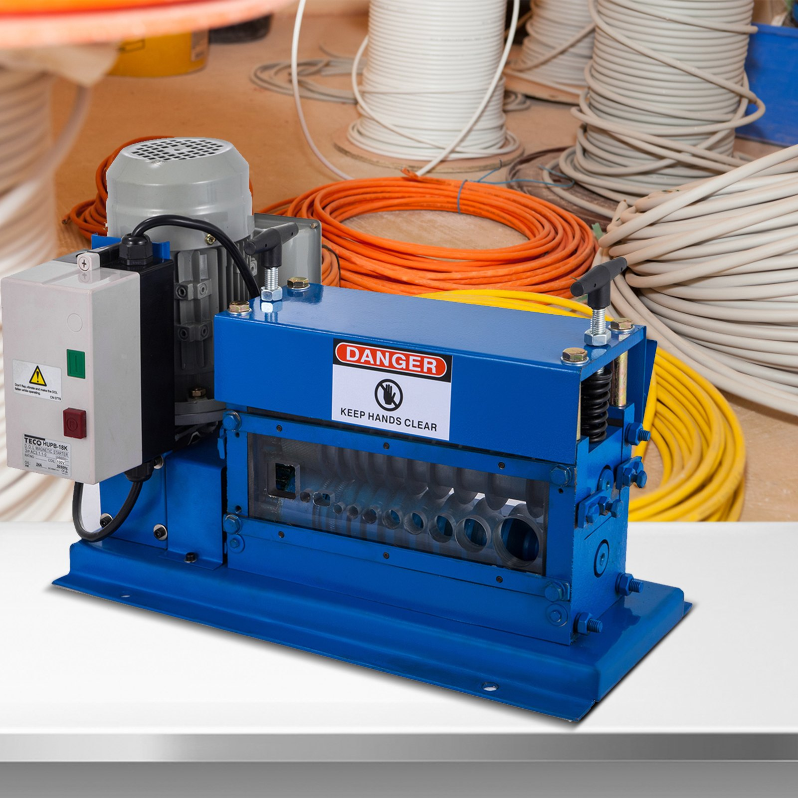 VEVOR Cable Wire Stripping Machine 18 AWG - 1" OD Wire Range, Portable Powered W