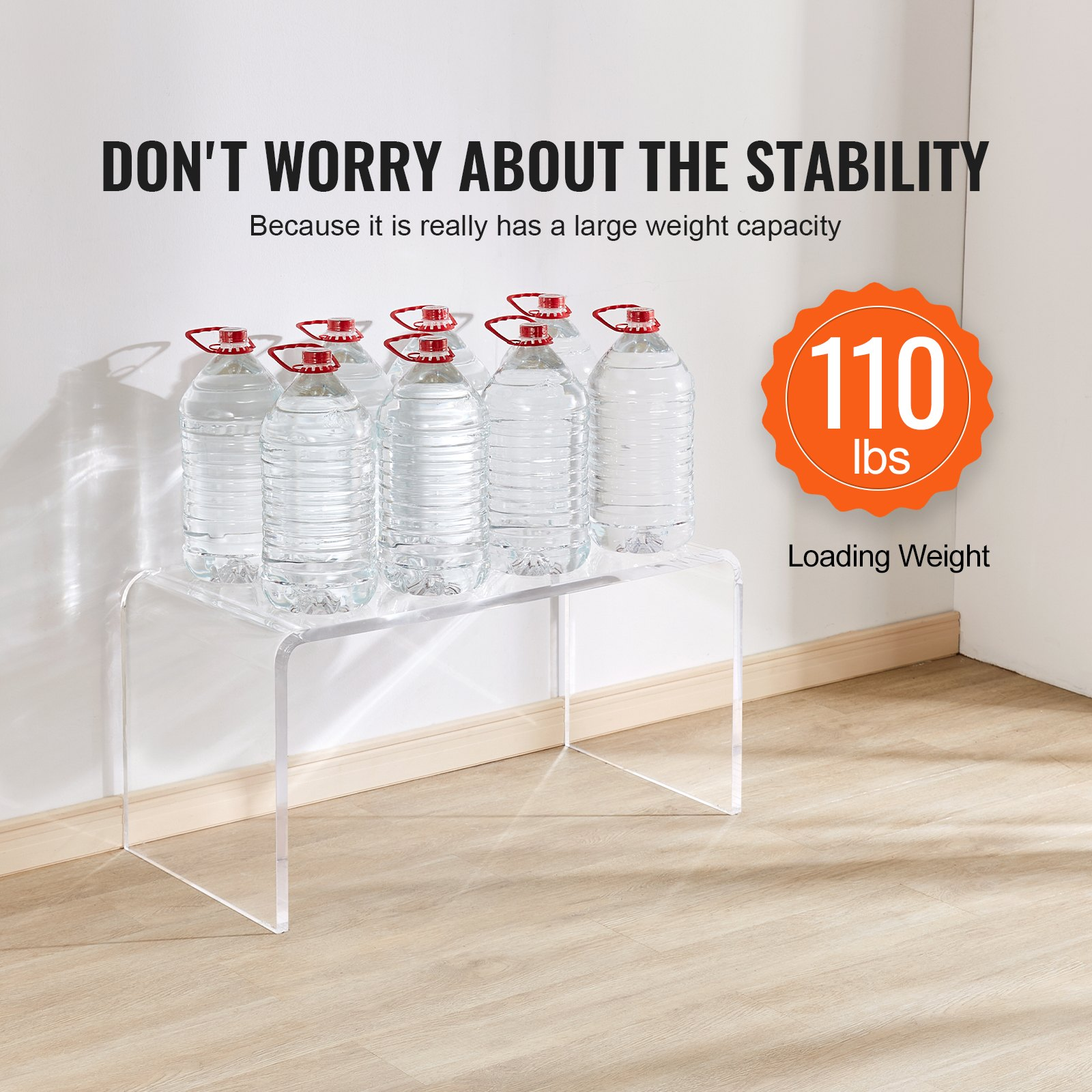 Acrylic Coffee Table, C-Shaped Clear Acrylic End Table, Terrace