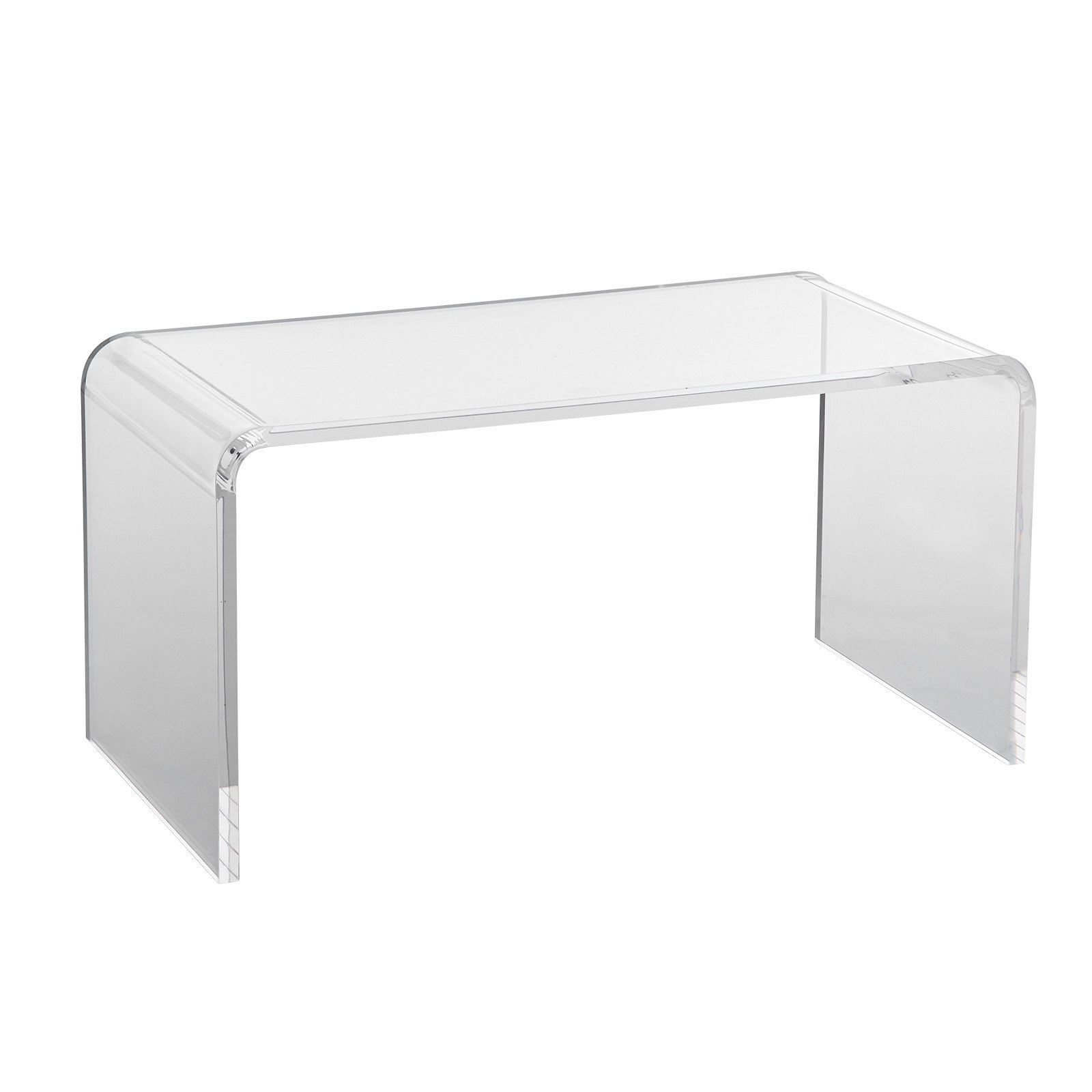 Acrylic Coffee Table, C-Shaped Clear Acrylic End Table, Terrace