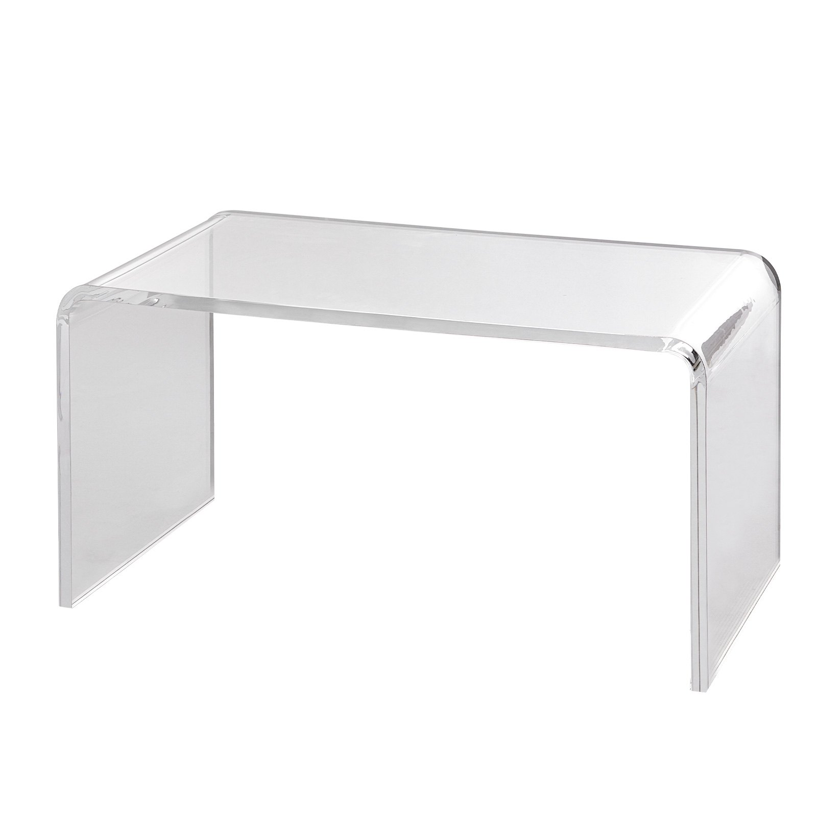 Acrylic Coffee Table, C-Shaped Clear Acrylic End Table, Terrace