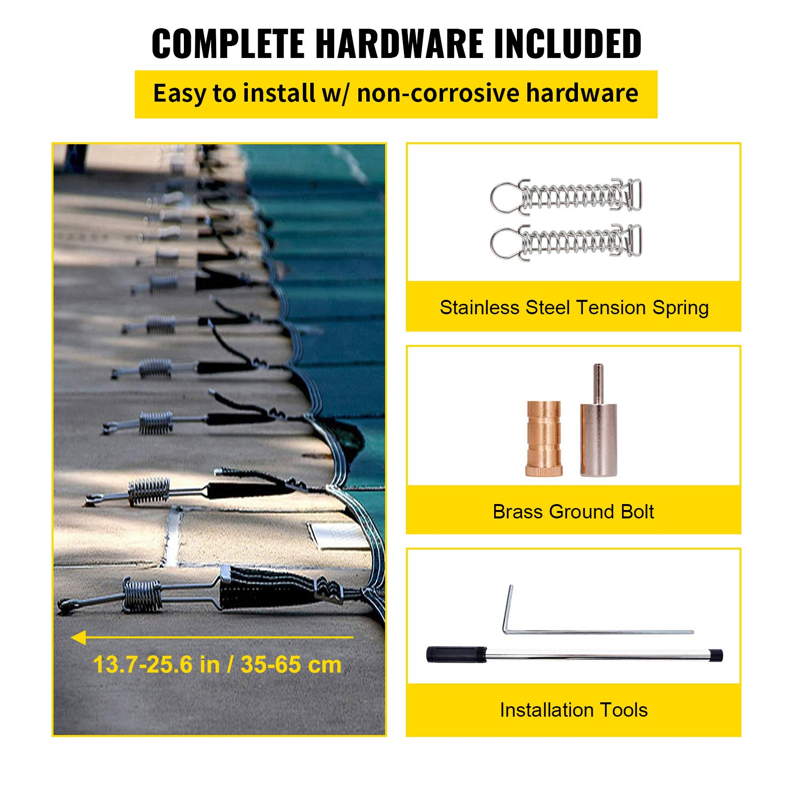 Pool Safety Cover Fits 20x40ft Rectangle Inground Pools, Green