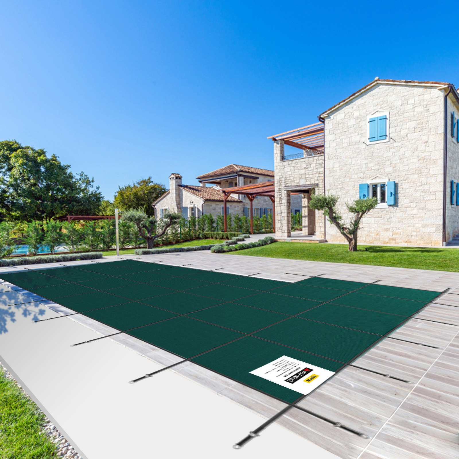 Inground Pool Safety Cover, Installation Hardware Included