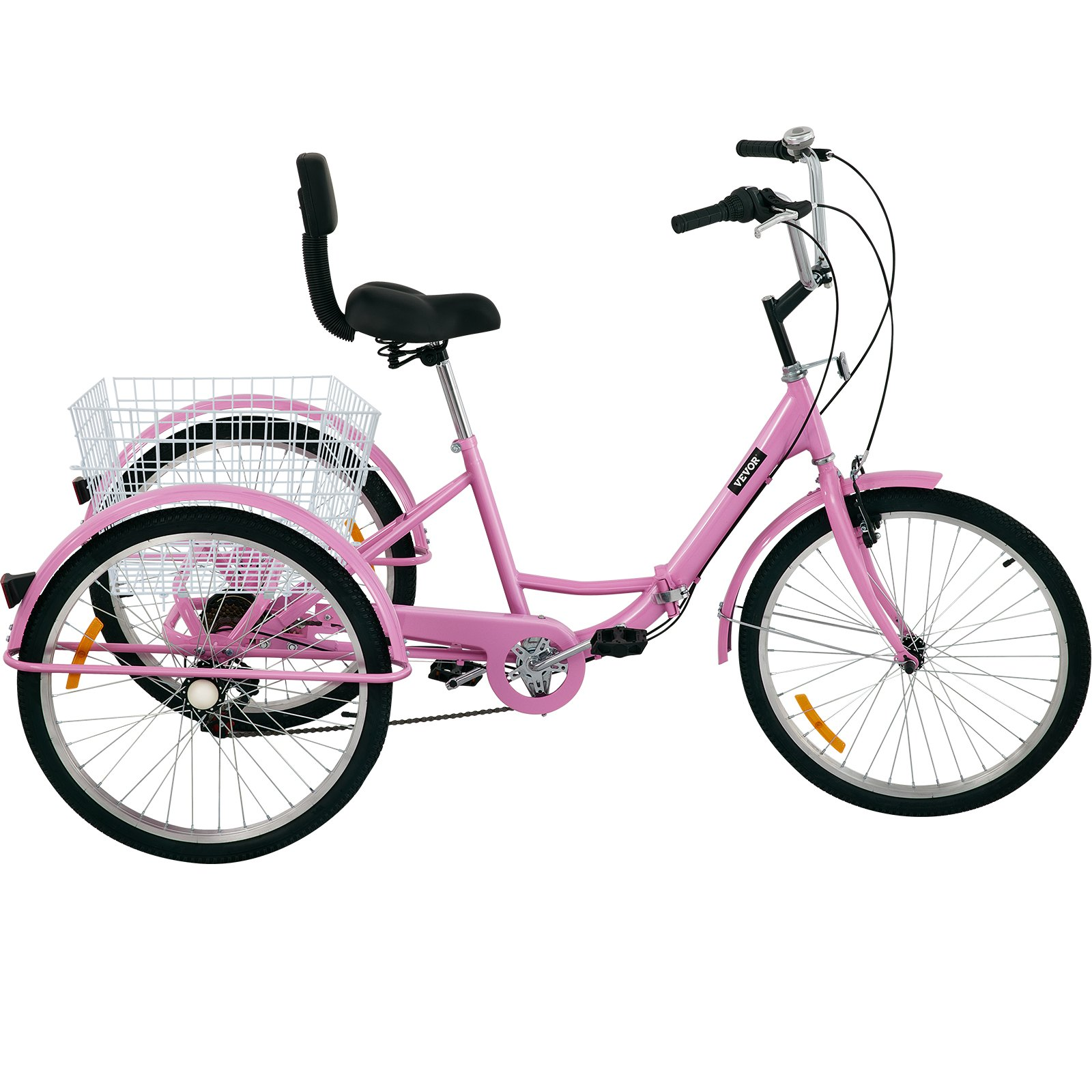 26" Adult Tricycle, 7-Speed 3-Wheel Folding Bike for Adults with Adjustable Seat - Picture 9 of 10