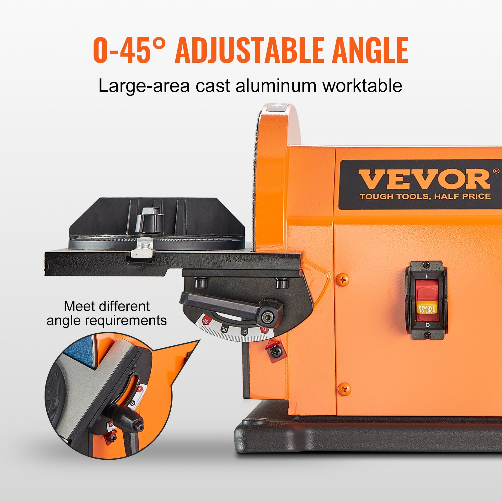 VEVOR Professional Belt Sander, 6" Disc Sander and 4 x 36 in. Belt Sander with 5