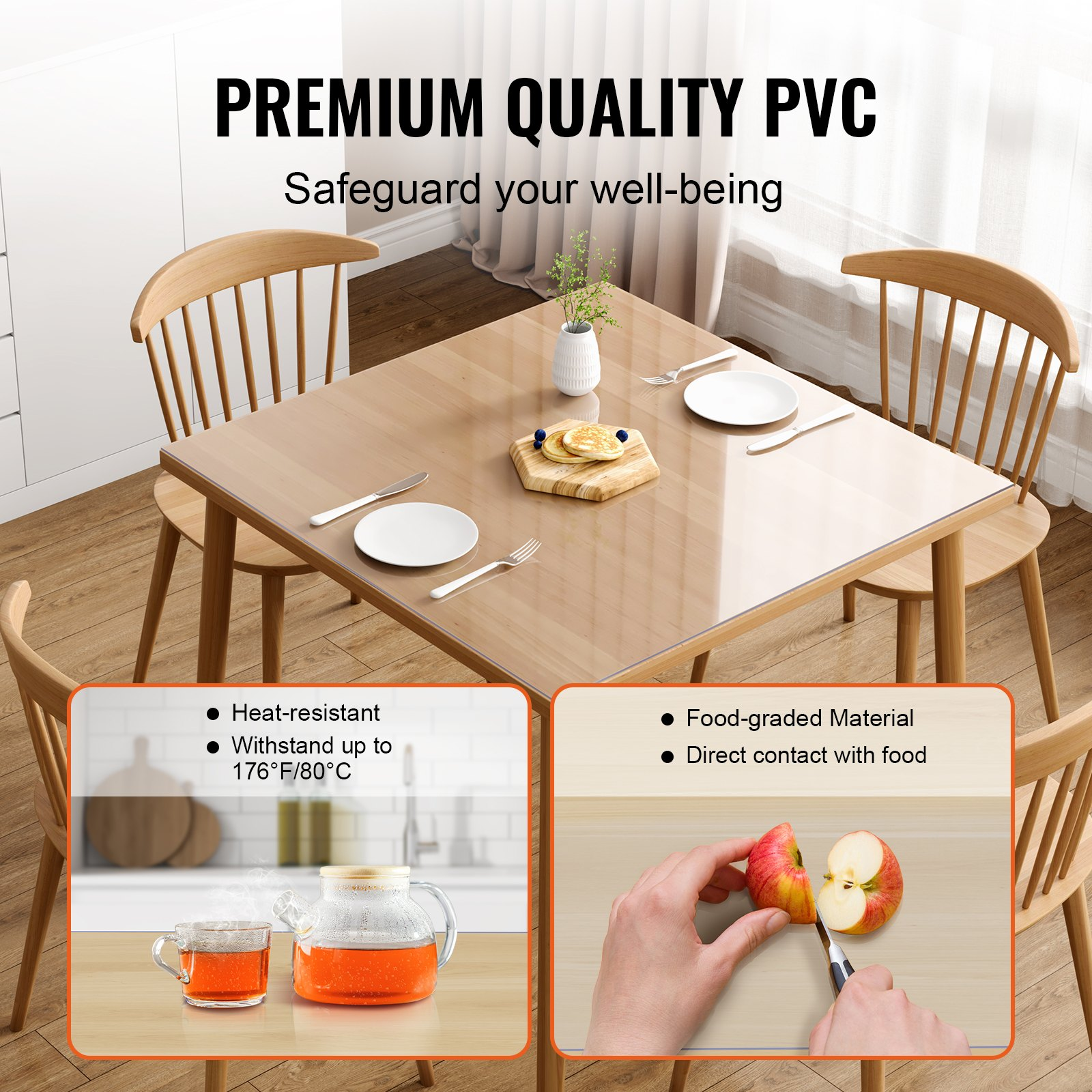 Clear Table Cover Protector, Dining Room Table