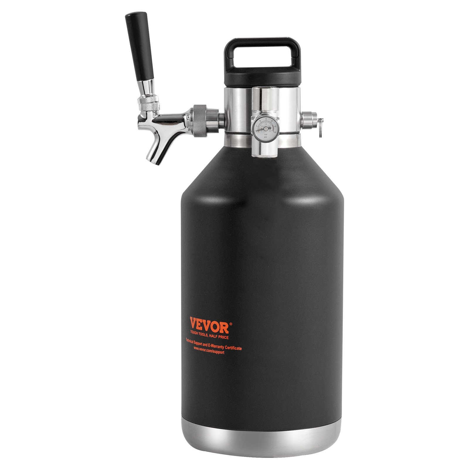 VEVOR Beer Growler Tap System, 128Oz 4L Mini Keg, Craft Beer