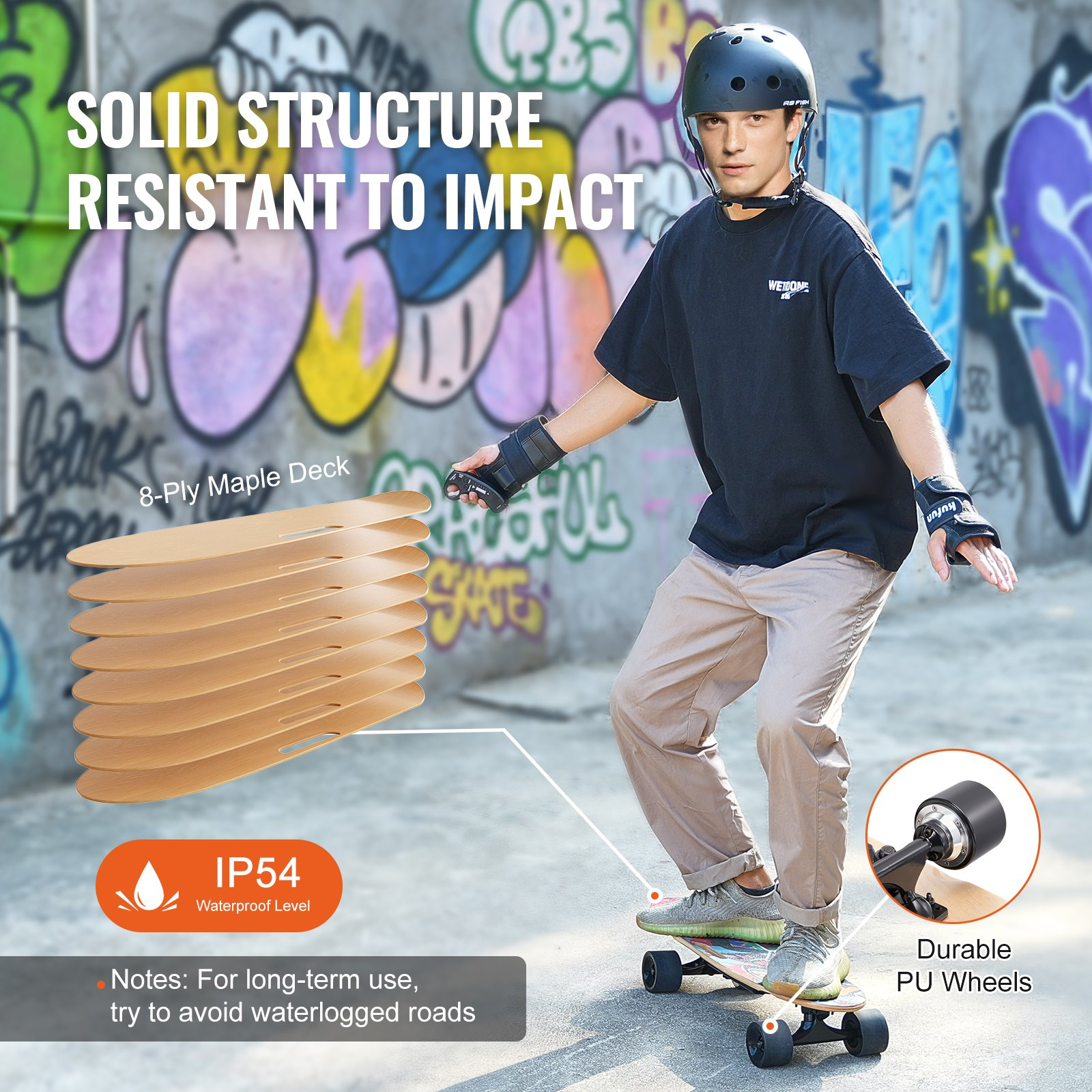 Electric Longboard Skateboard with Control | 5 Miles Range for Adults & Kids - Picture 5 of 11