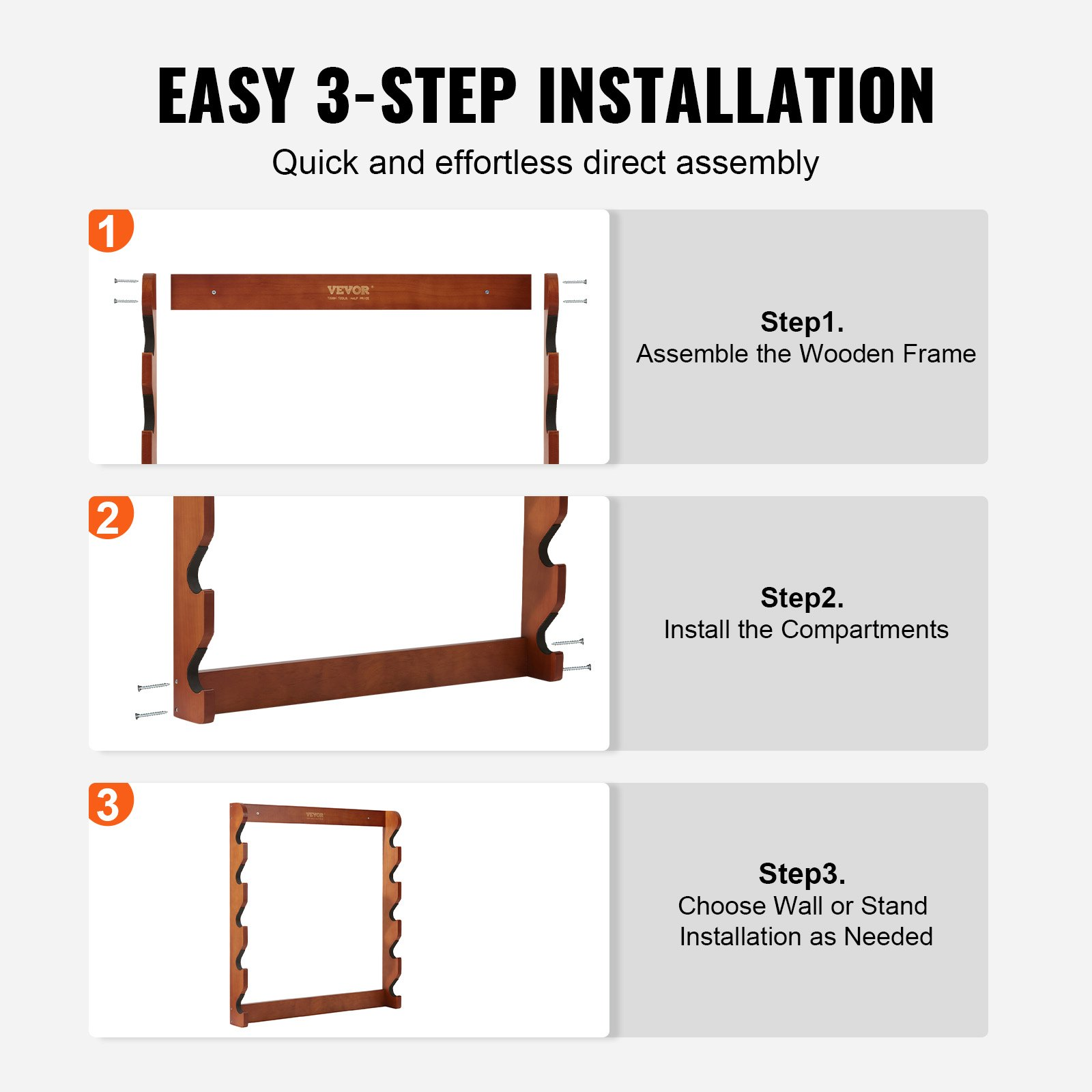 Gun Rack, 132 lb Heavy Duty Wall Storage Display Rifle Rack with Soft Padding