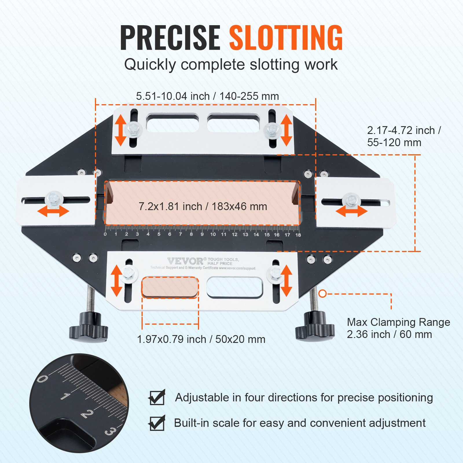 Aluminum Door Hinge Jig Slotting Locator for Hinge & Lock Installation