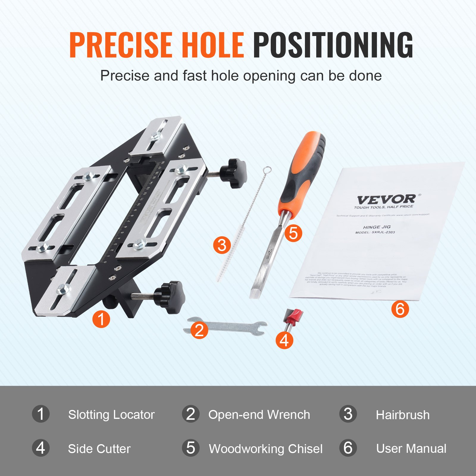 Aluminum Door Hinge Jig Slotting Locator for Hinge & Lock Installation