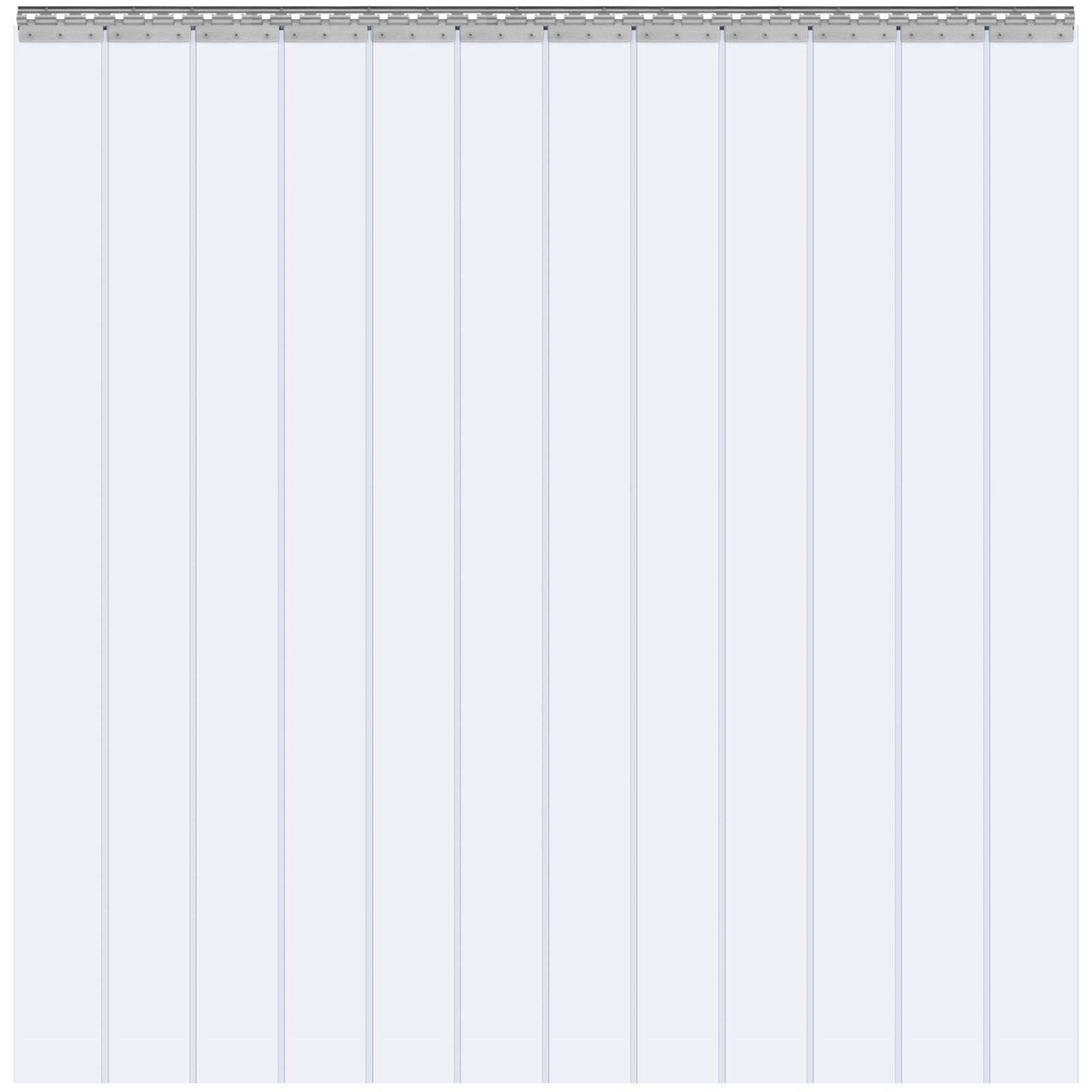 Strip Curtain, 96" Height x 72" Width, 0.08" Thickness, with 50% Overlap - Picture 7 of 12