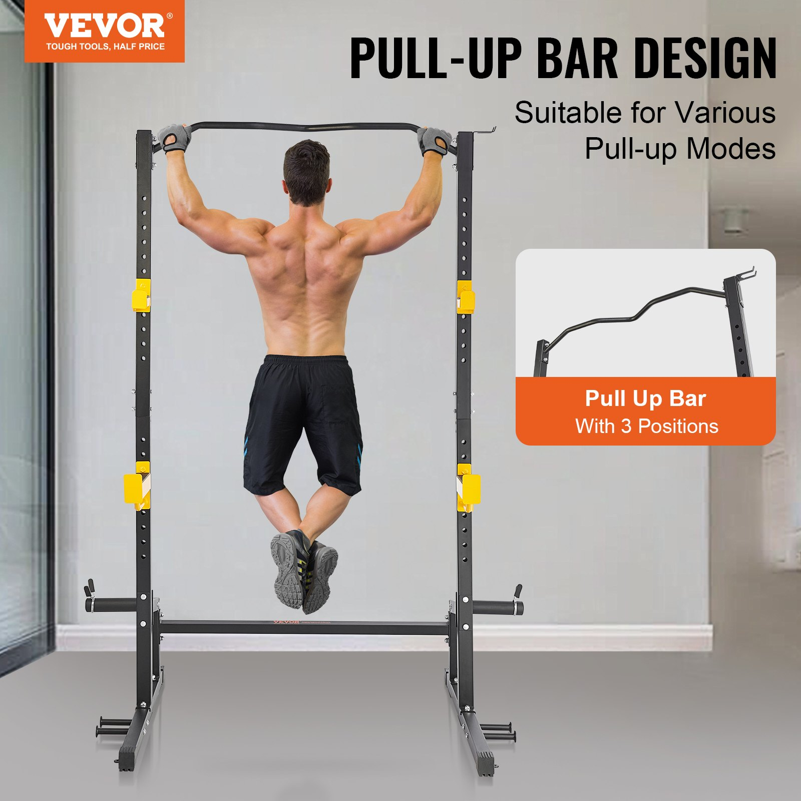 Squat Stand Power Rack, Steel Exercise Squat Stand for Home Gym Equipment