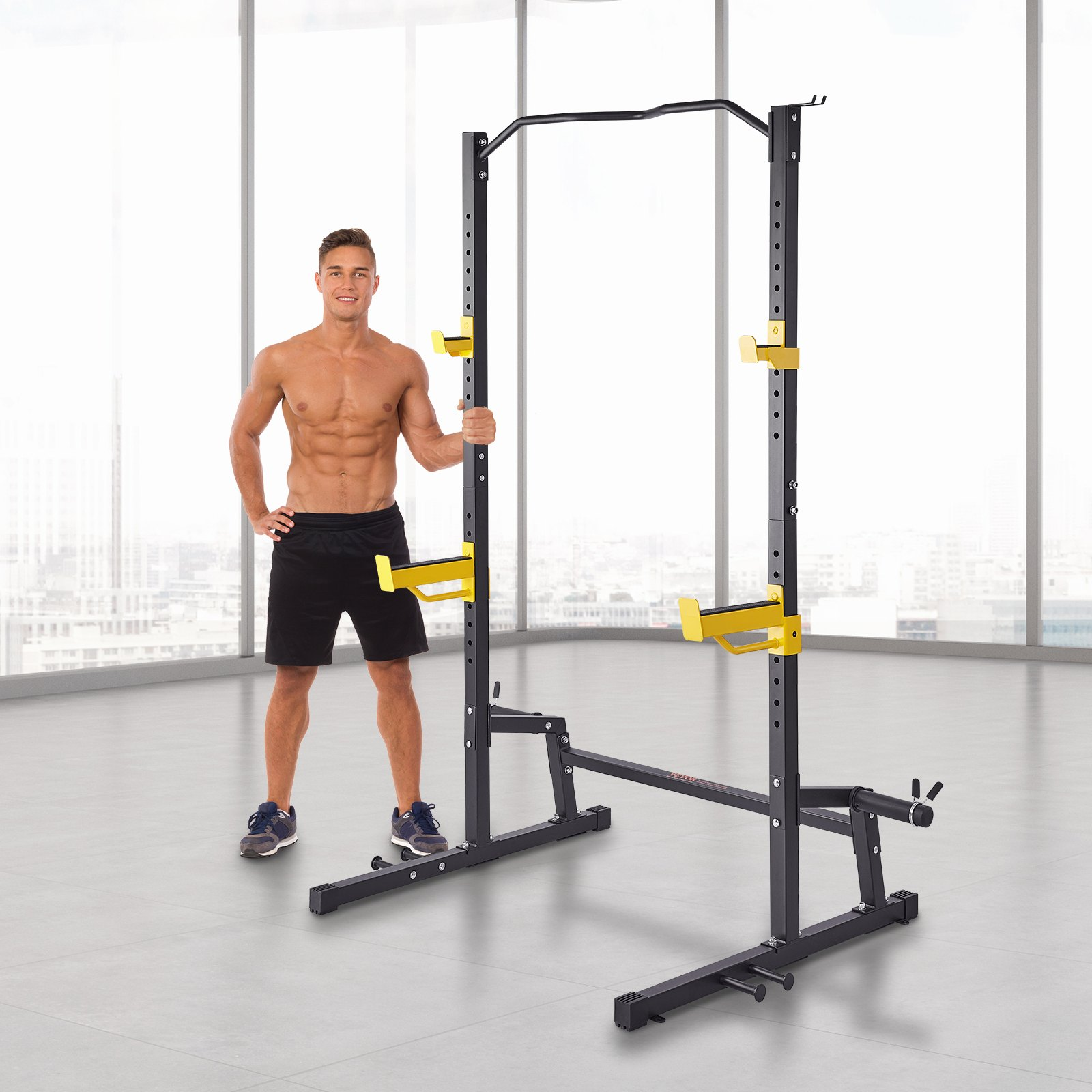 Squat Stand Power Rack, Steel Exercise Squat Stand for Home Gym Equipment