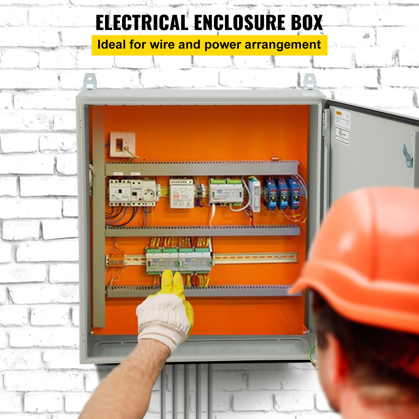VEVOR Electrical Enclosure, 24x24x8in, with Rain Hood