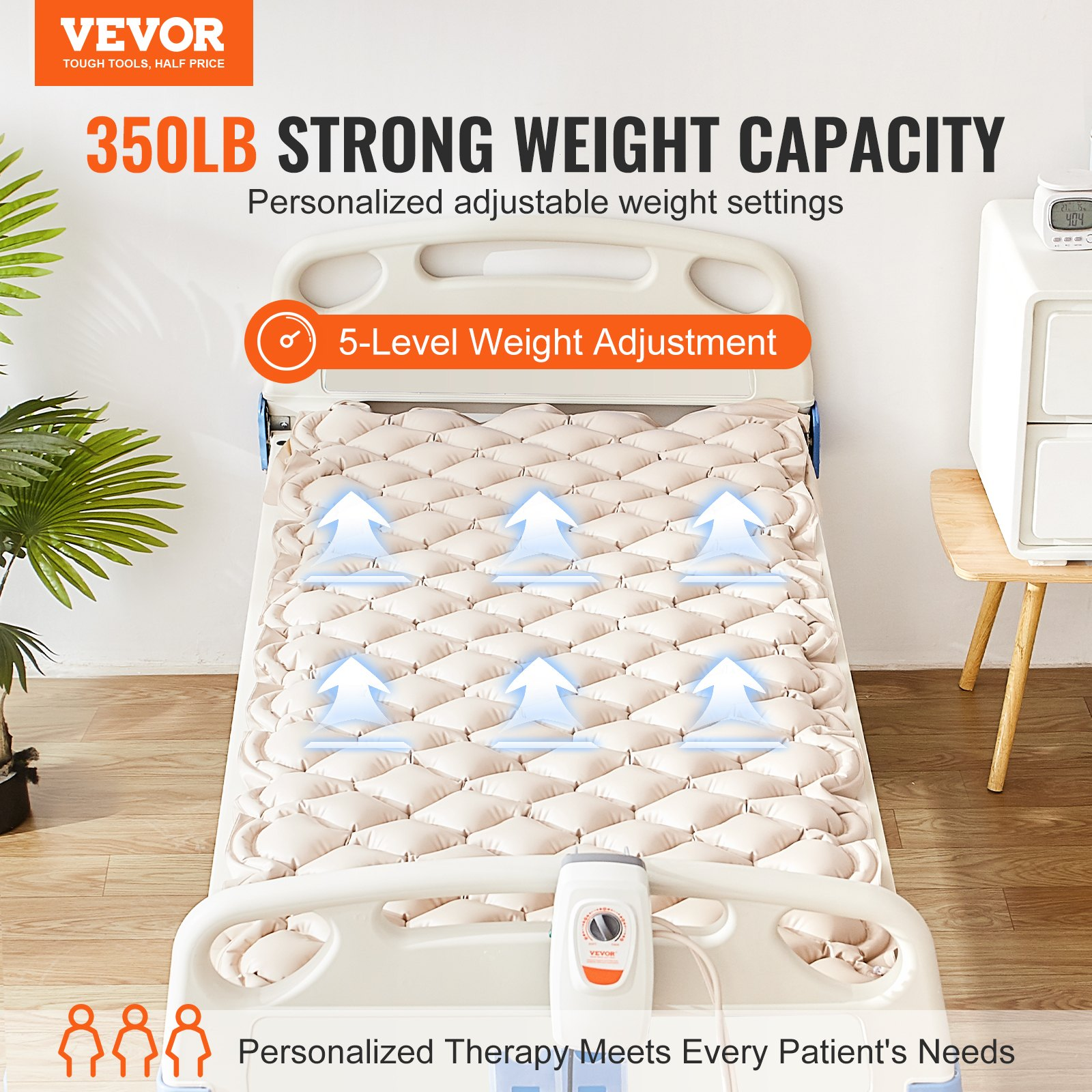 VEVOR Alternating Air Pressure Mattress, 350LBS Loading