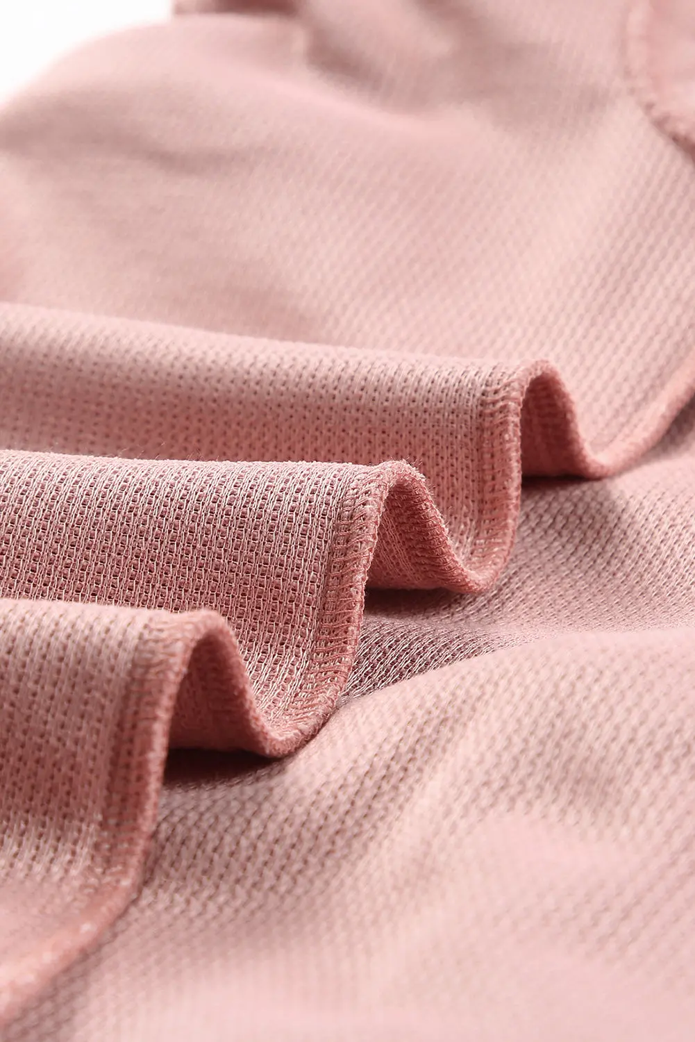 Ribbed Knit Solid Round-Neck Pullover Sweatshirt - view 5