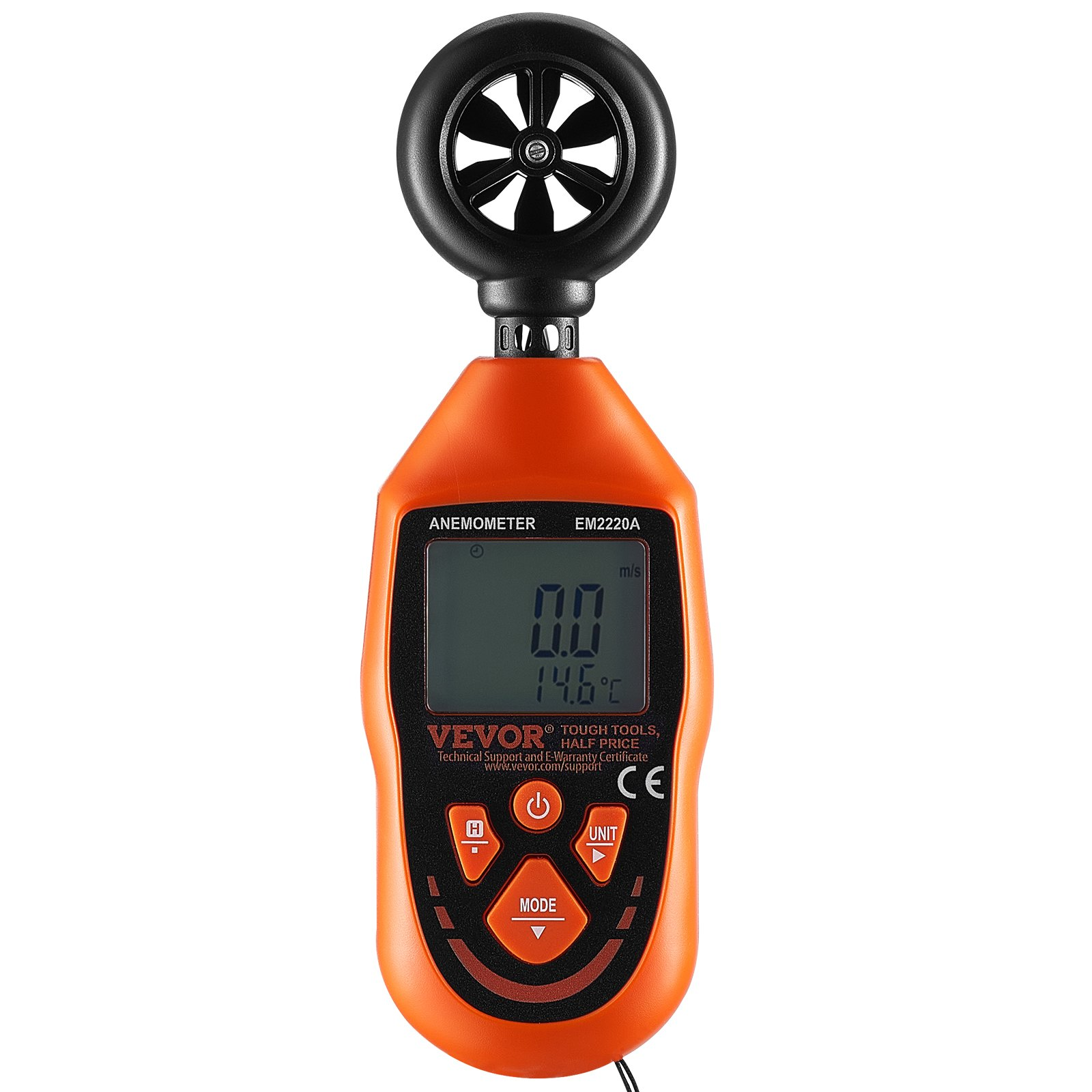 Anemometro Portatile, 14°F-113°F, per Vela Surf Drone Volante HVAC - Foto 8 di 10
