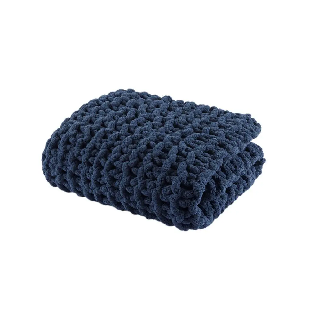Chunky Knit Chenille Soft Accent Throw Blanket - view 2