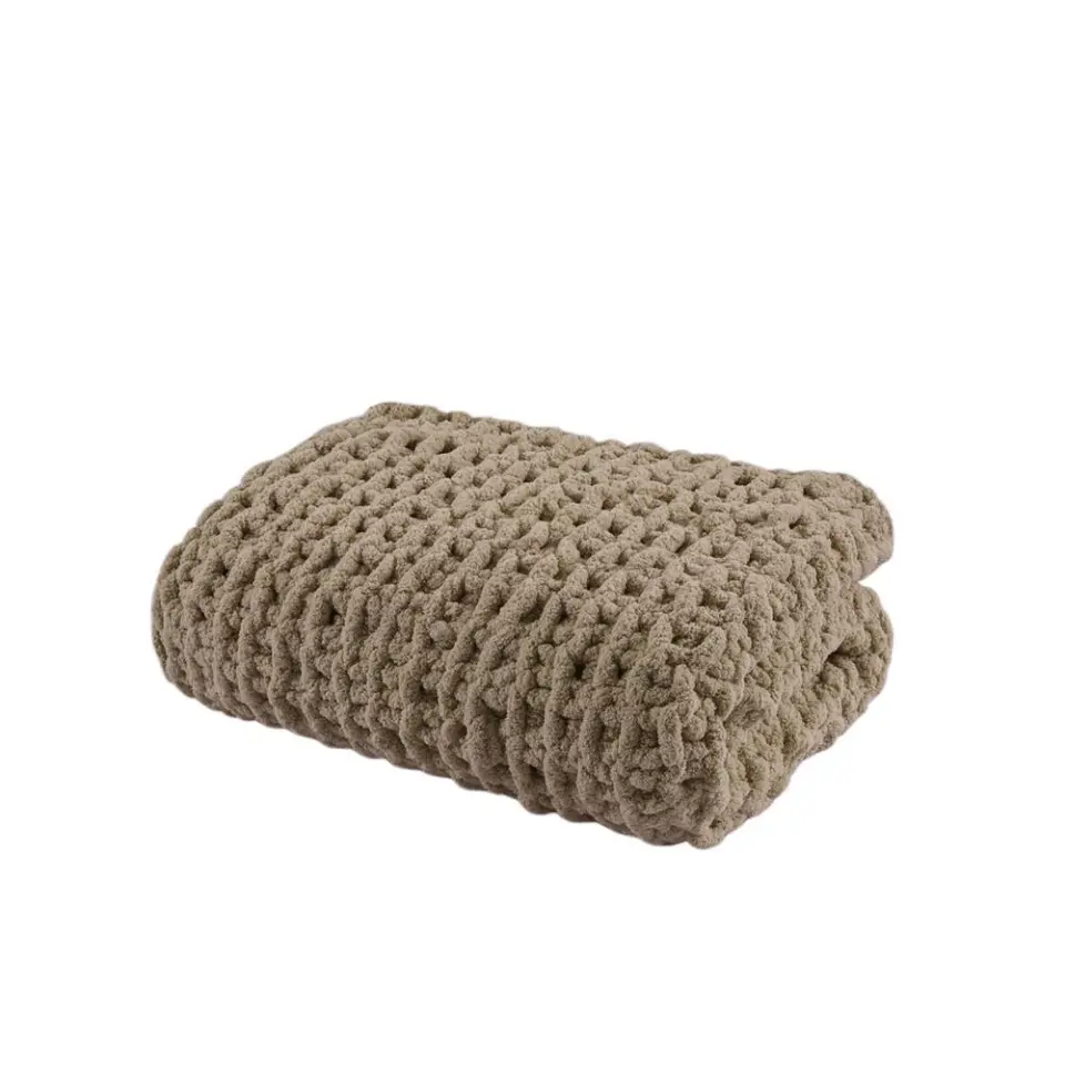 Madison Park Chenille Chunky Handcrafted Knit Throw thumbnail 7