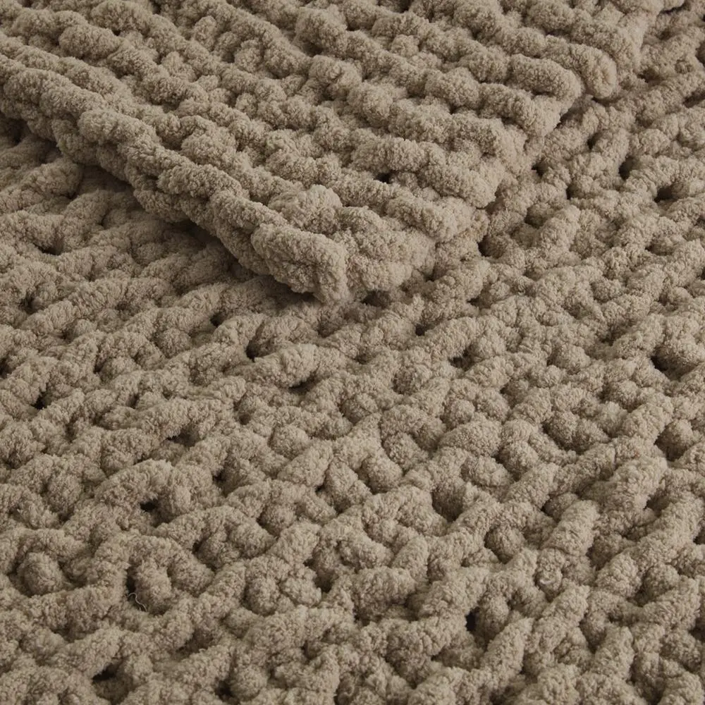 Madison Park Chenille Chunky Handcrafted Knit Throw - view 9