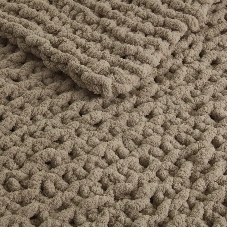 Madison Park Chenille Chunky Handcrafted Knit Throw thumbnail 9