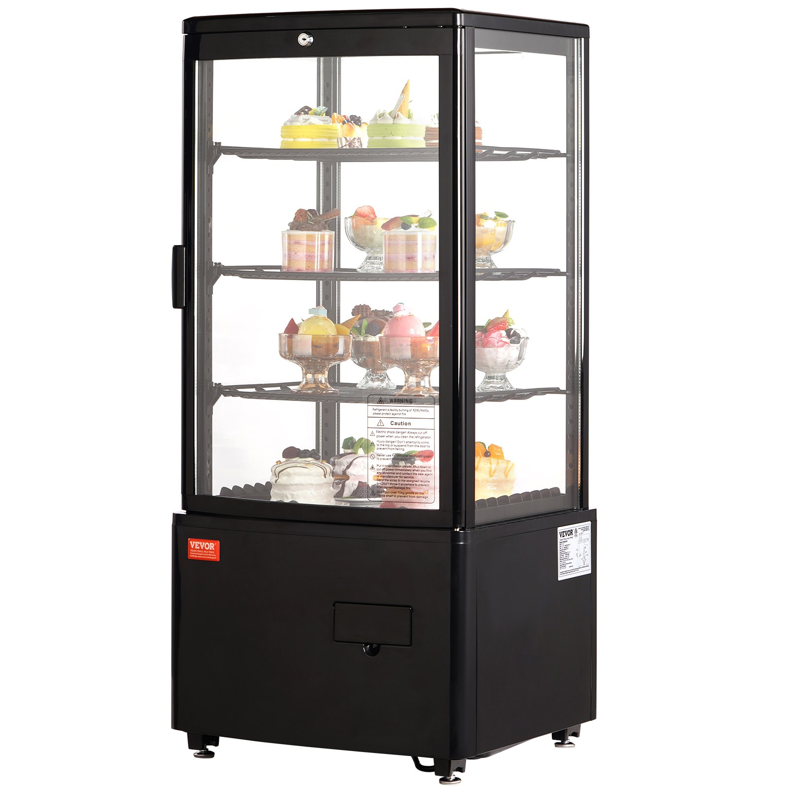 Refrigerated Display Case 3 Cu Ft 3 Tier Countertop Pastry Cooler