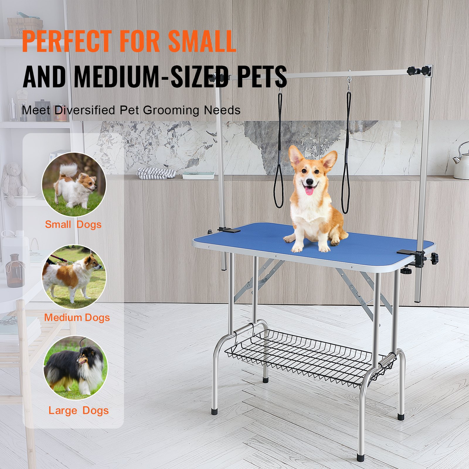 VEVOR Pet Grooming Table Two Arms with Clamp, Bearing 330lbs