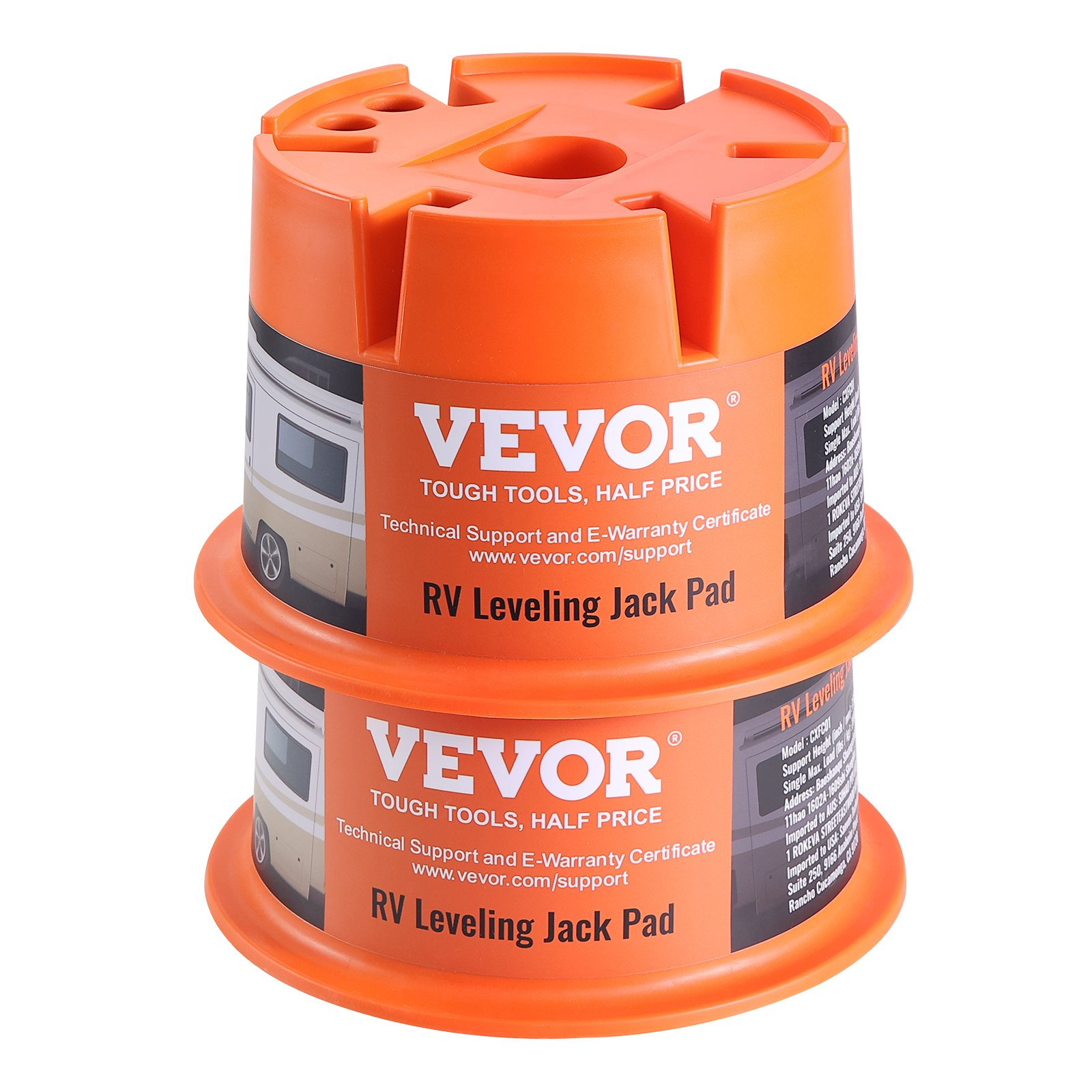 Trailer Jack Blocks 2-Pack 2000 lb Each RV Leveling & Stabilizer Blocks PP