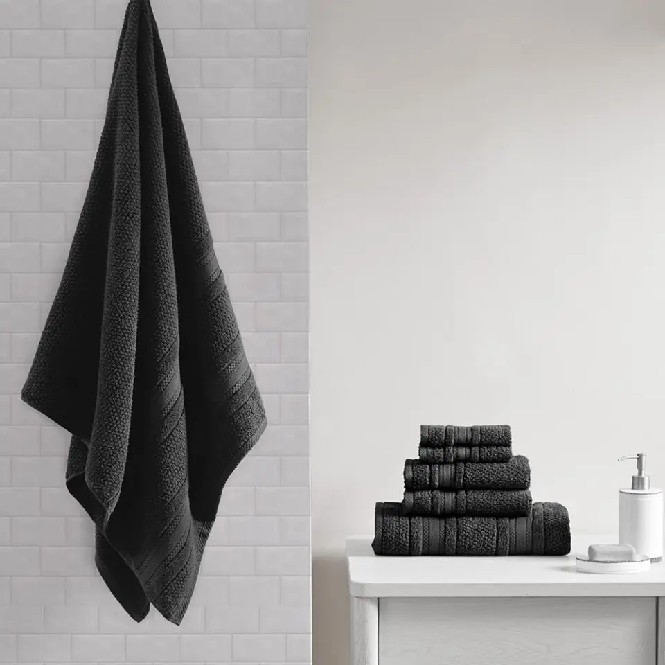 Quick-Dry Plush Cotton Bath Towel Six-Piece Set