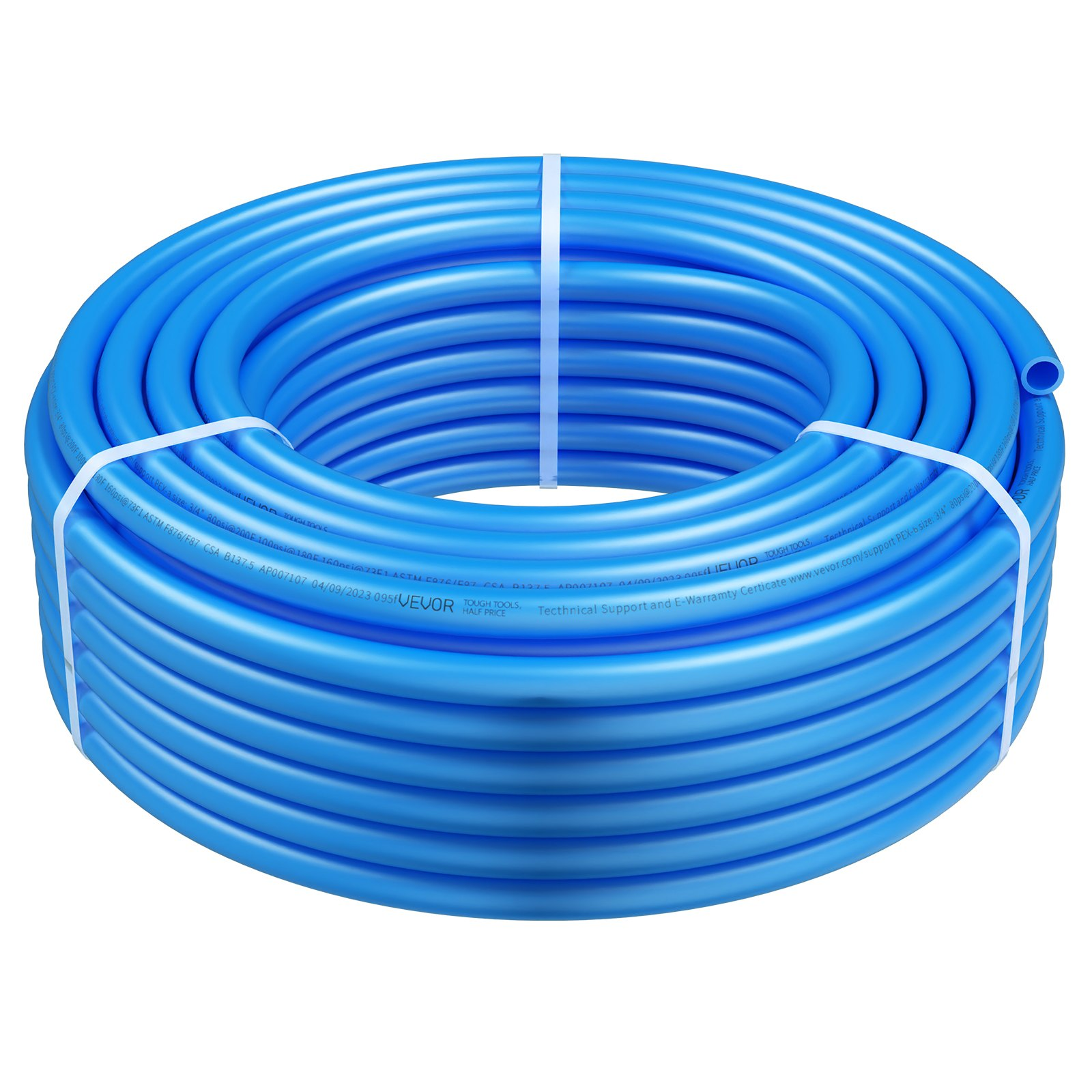 PEX-B Pipe 3/4 Inch, 100 ft Tubing for Hot/Cold Water, Blue