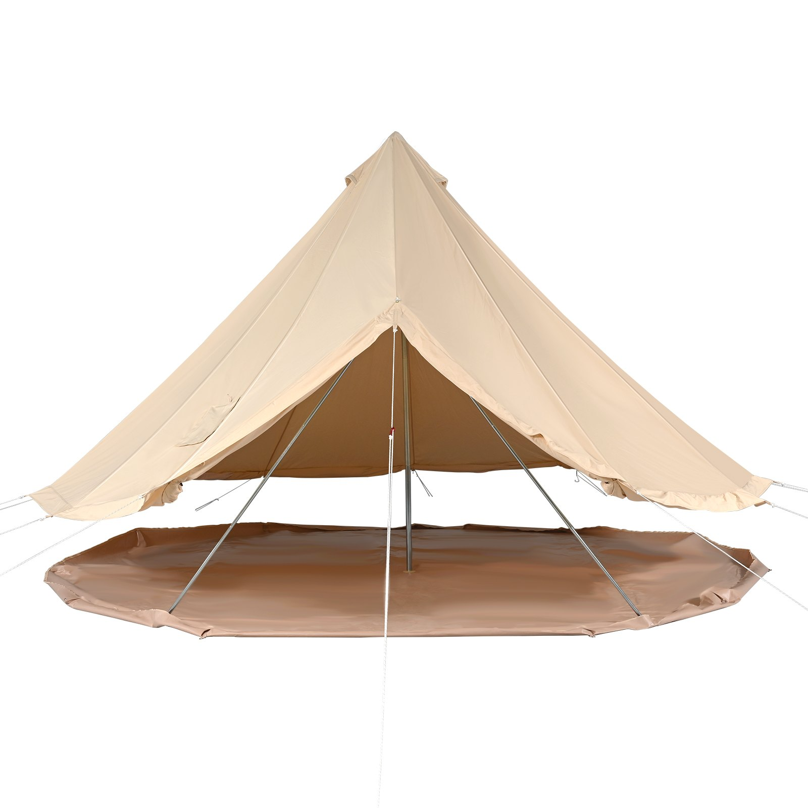 8-10 Person Canvas Glamping Bell Tent, 16'x16'x118 "(Diameter 5M)