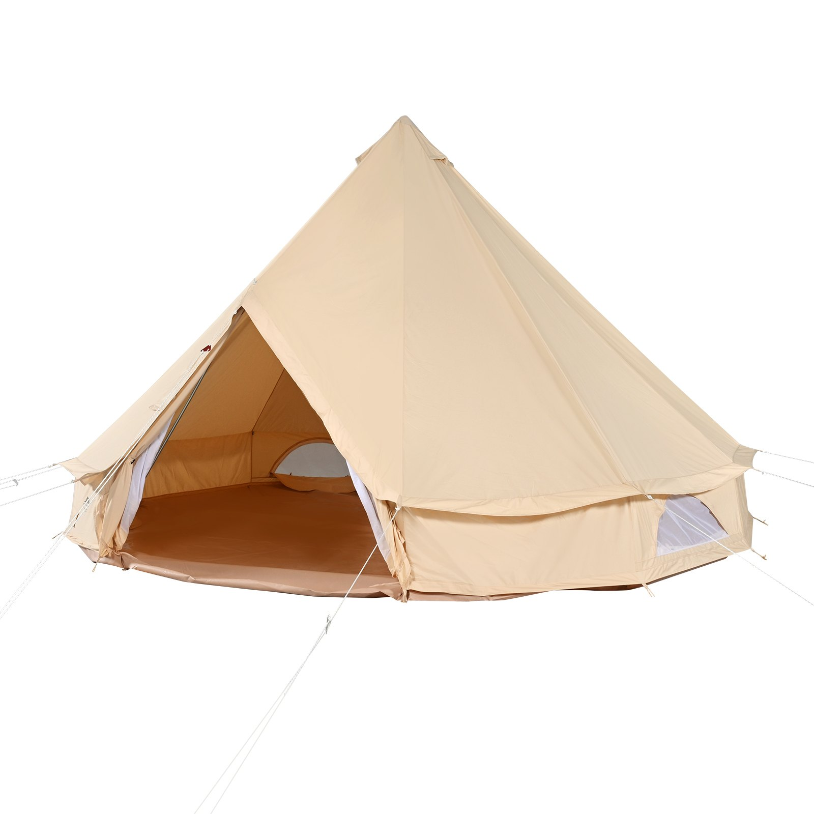 8-10 Person Canvas Glamping Bell Tent, 16'x16'x118 "(Diameter 5M)