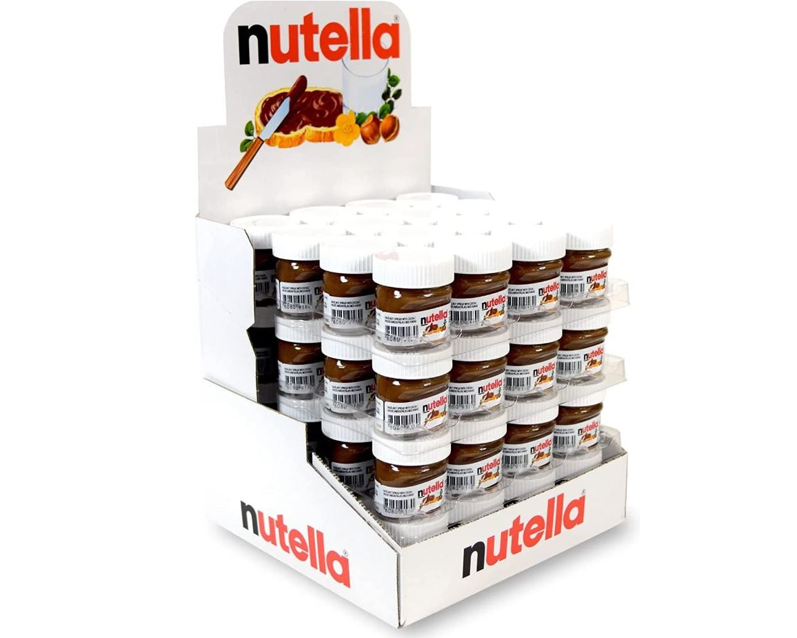 Nutella Spread Hazelnut 25g Individual Mini Glass Jars Chocolate Nougat Cr 454