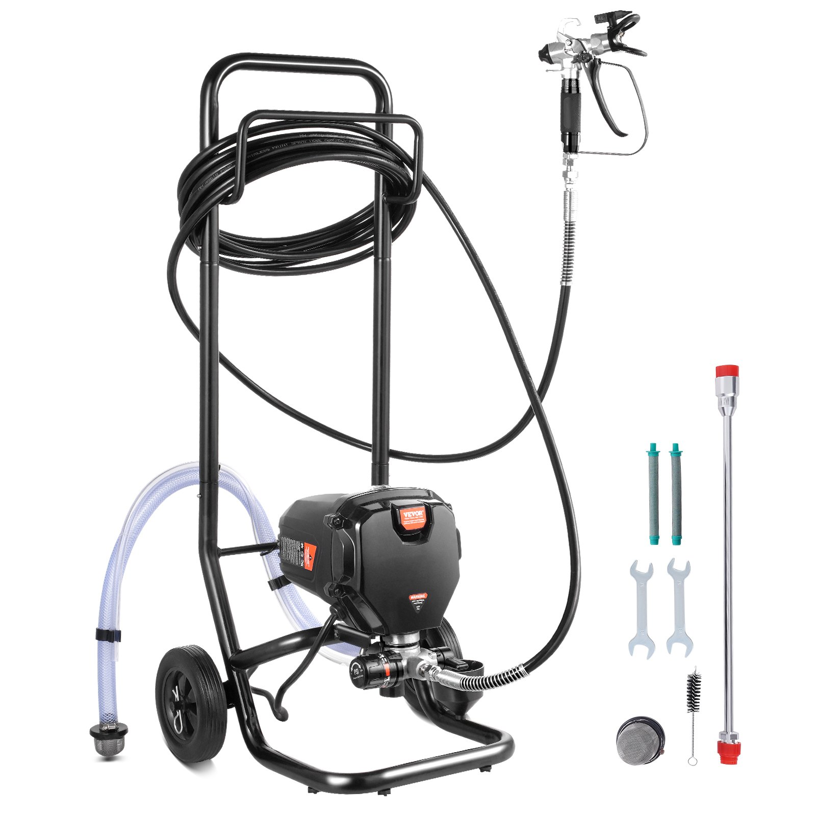 VEVOR 750W Stand Airless Paint Sprayer, 3000PSI High Efficiency Electric Airless