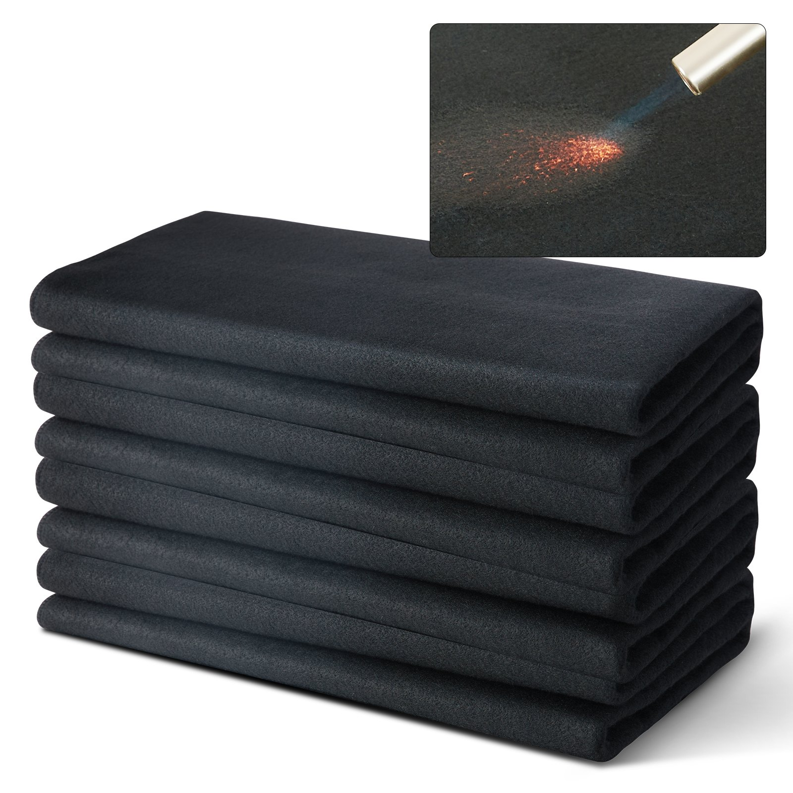 Premium Carbon Felt Welding Blanket Set - 4 Pack | Heat Resistant Up to 1800°F |