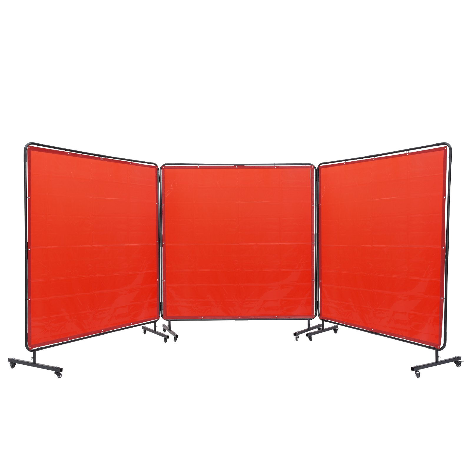 VEVOR Welding Screen with Frame, 6' x 6' 3 Panel Welding Curtain Screens, Flame-