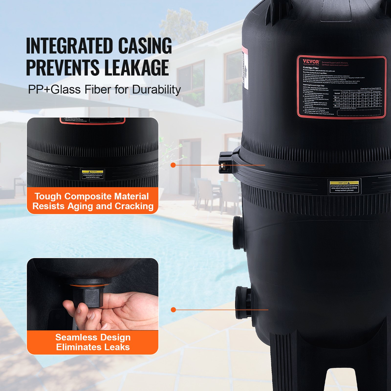 Cartridge Pool Filter, Inflatable Pool