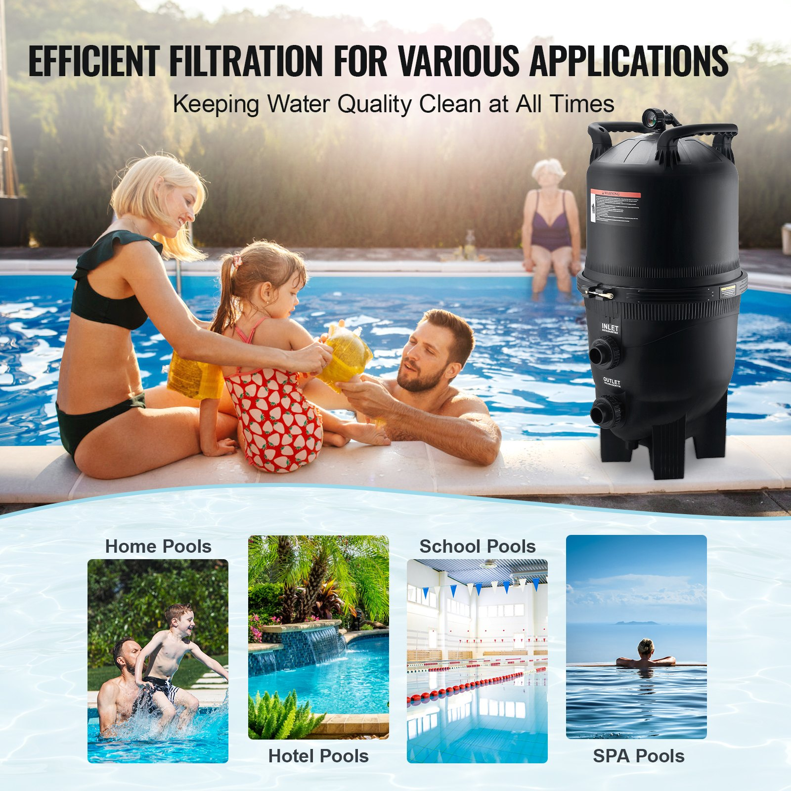 Cartridge Pool Filter, Inflatable Pool
