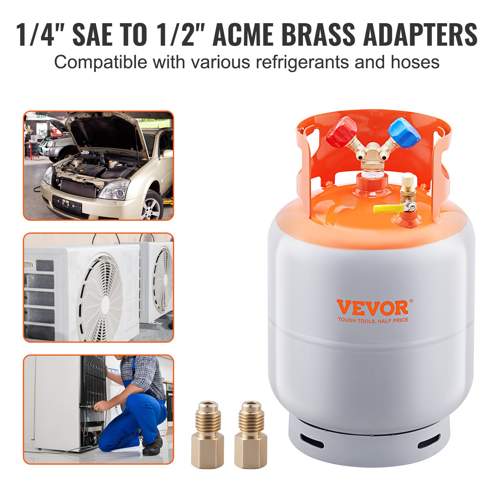 Refrigerant Recovery Reclaim 30lb Cylinder Tank 400 PSI Liquid Rated Y Valve