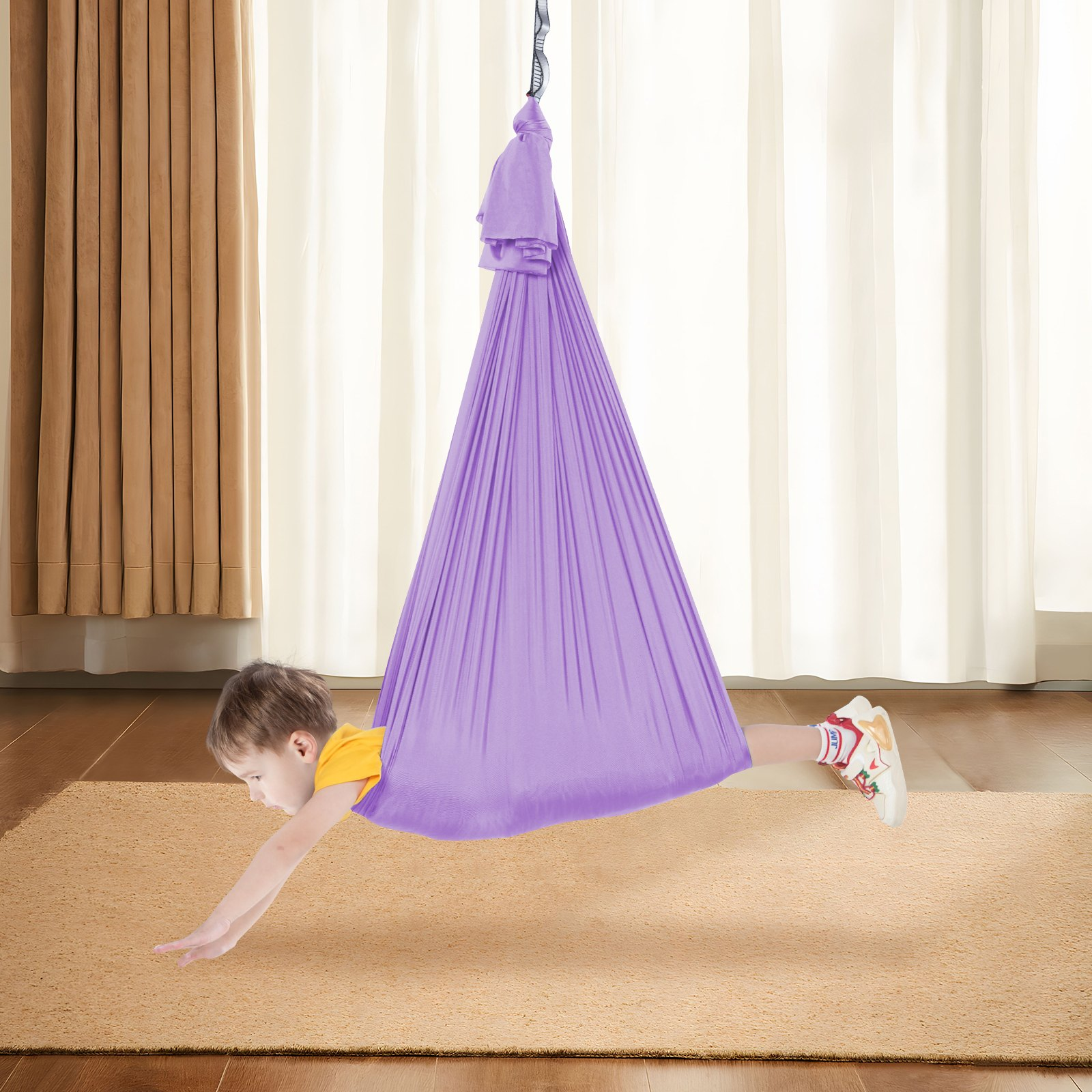 Sensory Swing for Kids, Purple - Therapy Swing for Children with Special Needs - Picture 7 of 12