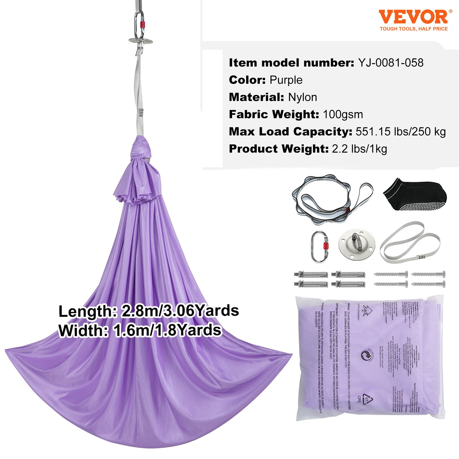 Sensory Swing for Kids, Purple - Therapy Swing for Children with Special Needs - Picture 11 of 12