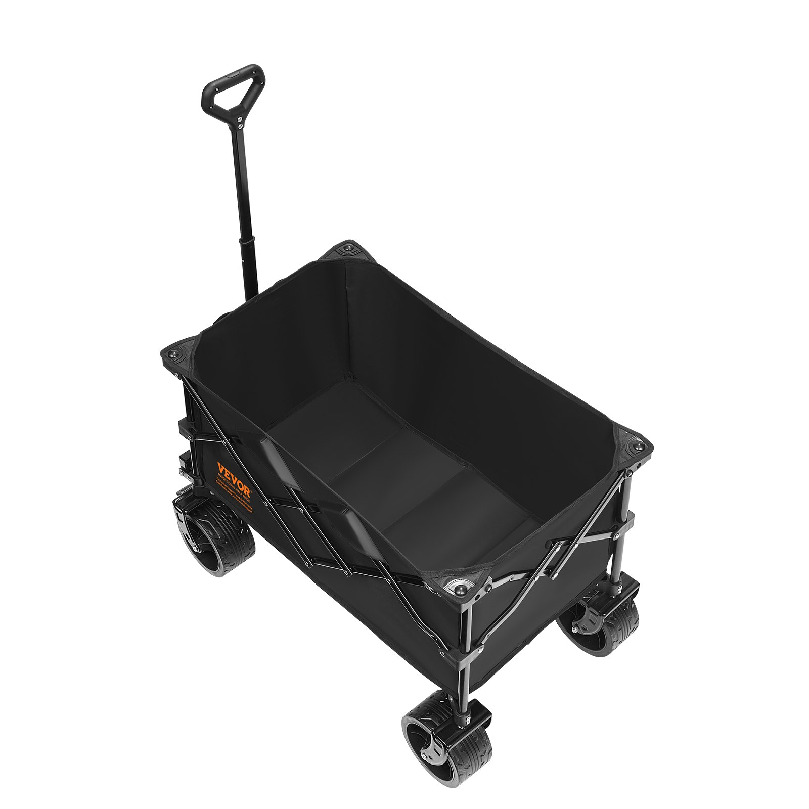 VEVOR Collapsible Folding Wagon, 113 L Beach Wagon Cart with All-Terrain Wheels,