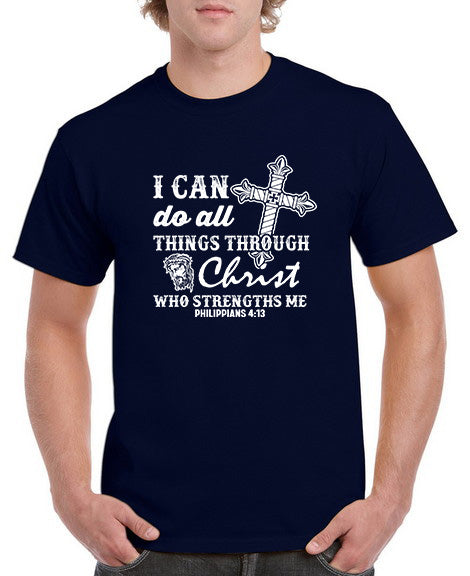 Ich kann alles durch Christus tun, der mich stärkt mit Kreuz T-Shirt - Bild 4 von 21