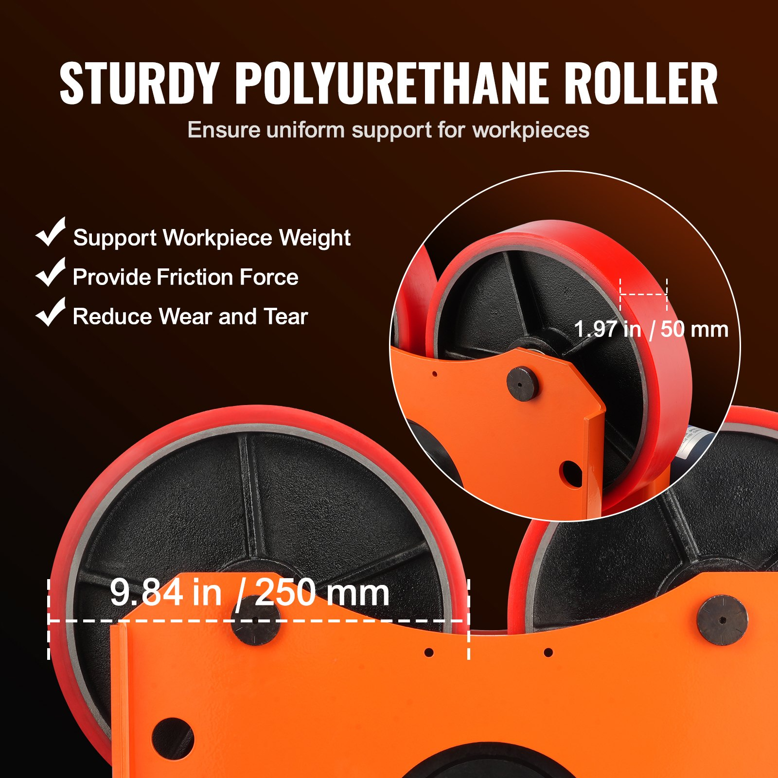 110V Welding Turning Rolls 1000KG Linkage Roller 25–1400mm Rotary Positioner