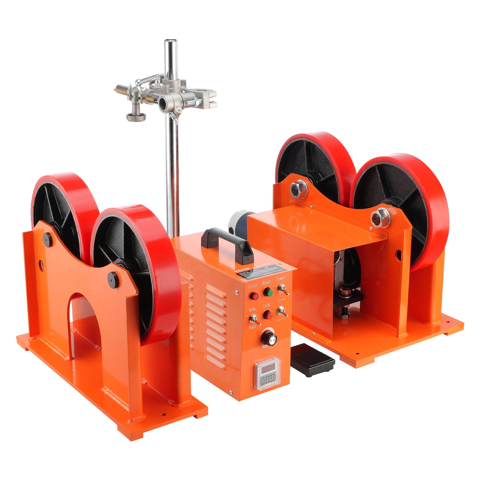 110V Welding Turning Rolls 1000KG Linkage Roller 25–1400mm Rotary Positioner