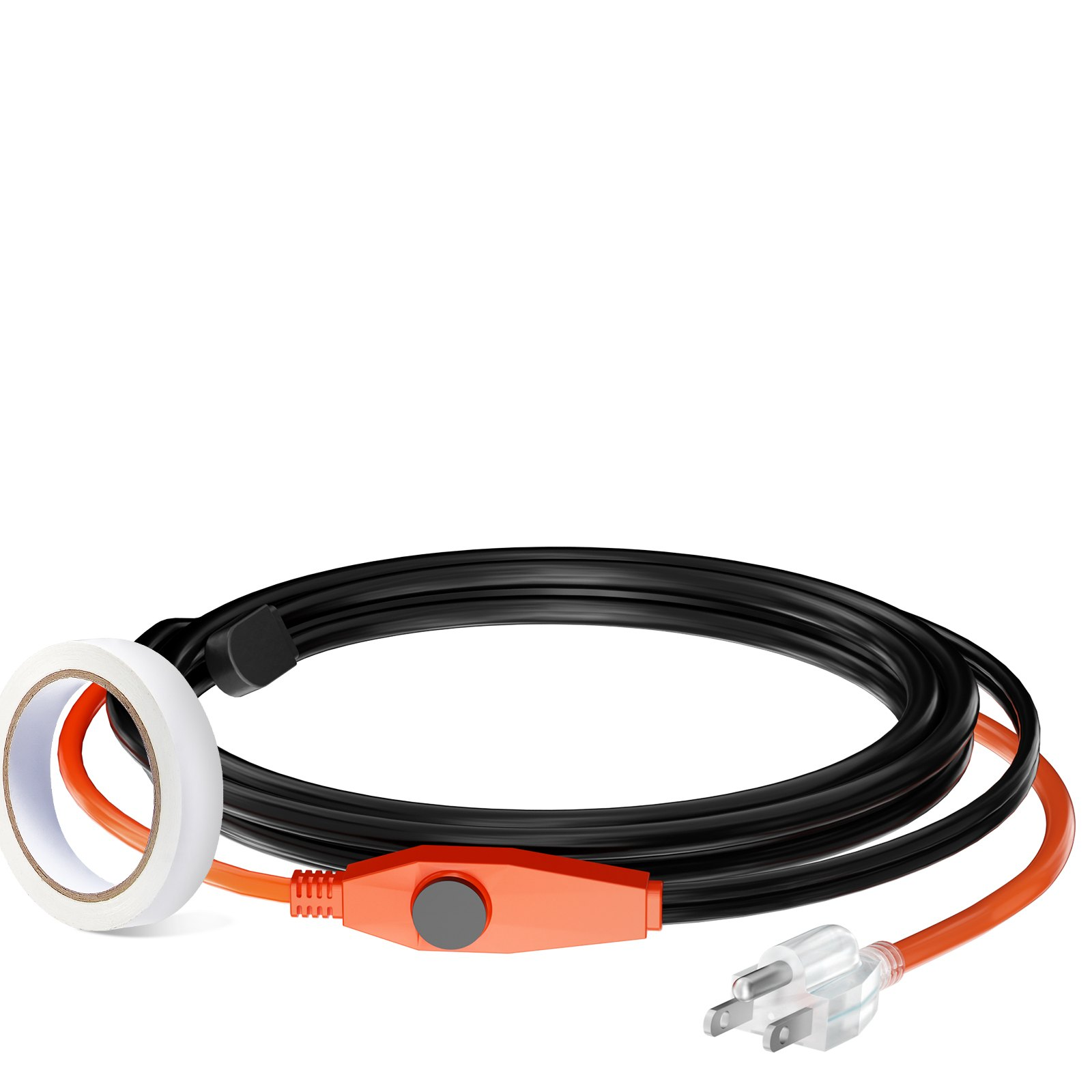 Cable de calefacción de tuberías 6 pies 7 W/ pies cinta térmica para tuberías con termostato incorporado - Imagen 8 de 10