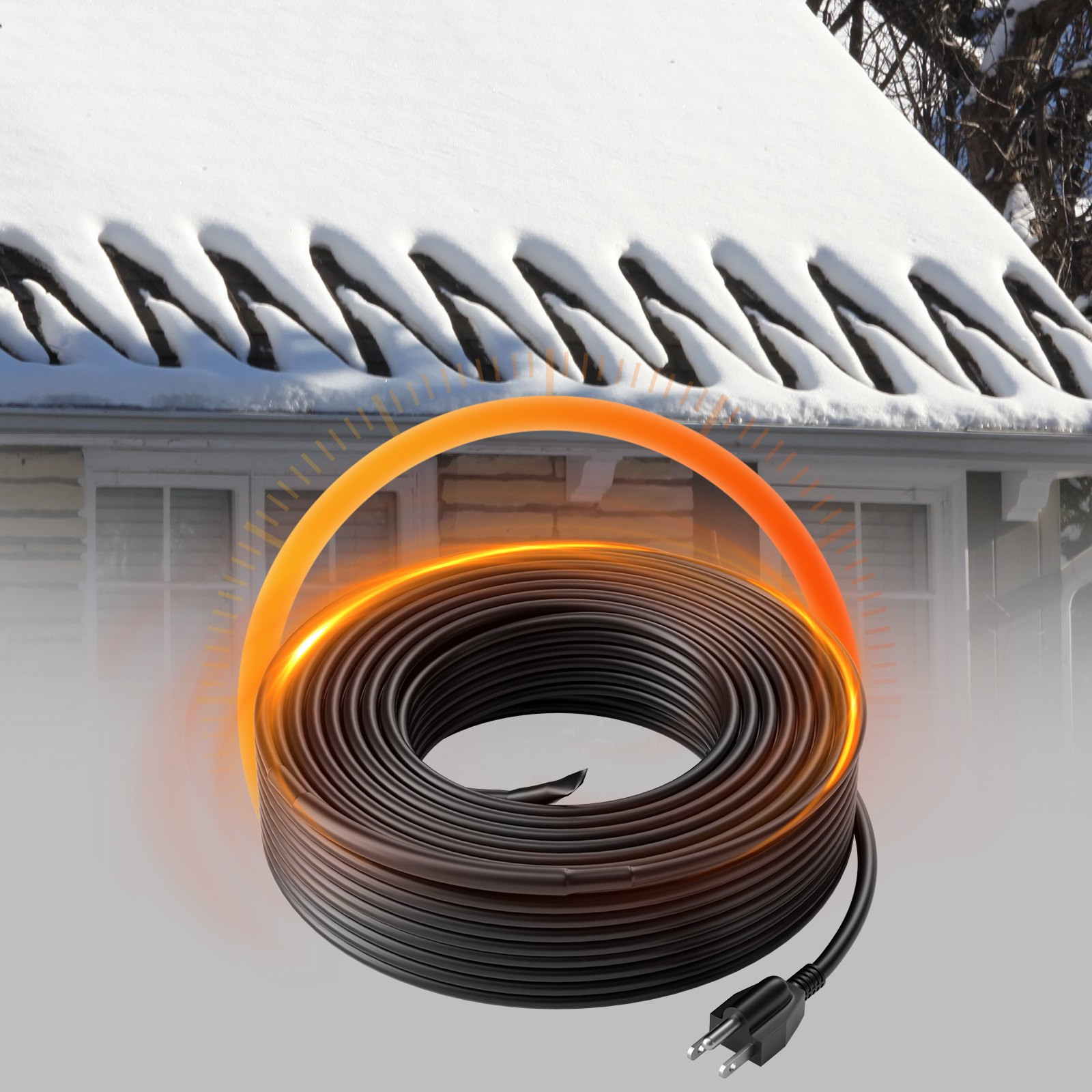Self-Regulating Pipe Heating Cable, Gutter and Pipe Freeze Protection