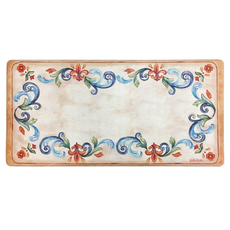 Tuscan Fleur Oversized 20"x39" Anti-Fatigue Embossed Floor Mat - Picture 1 of 4