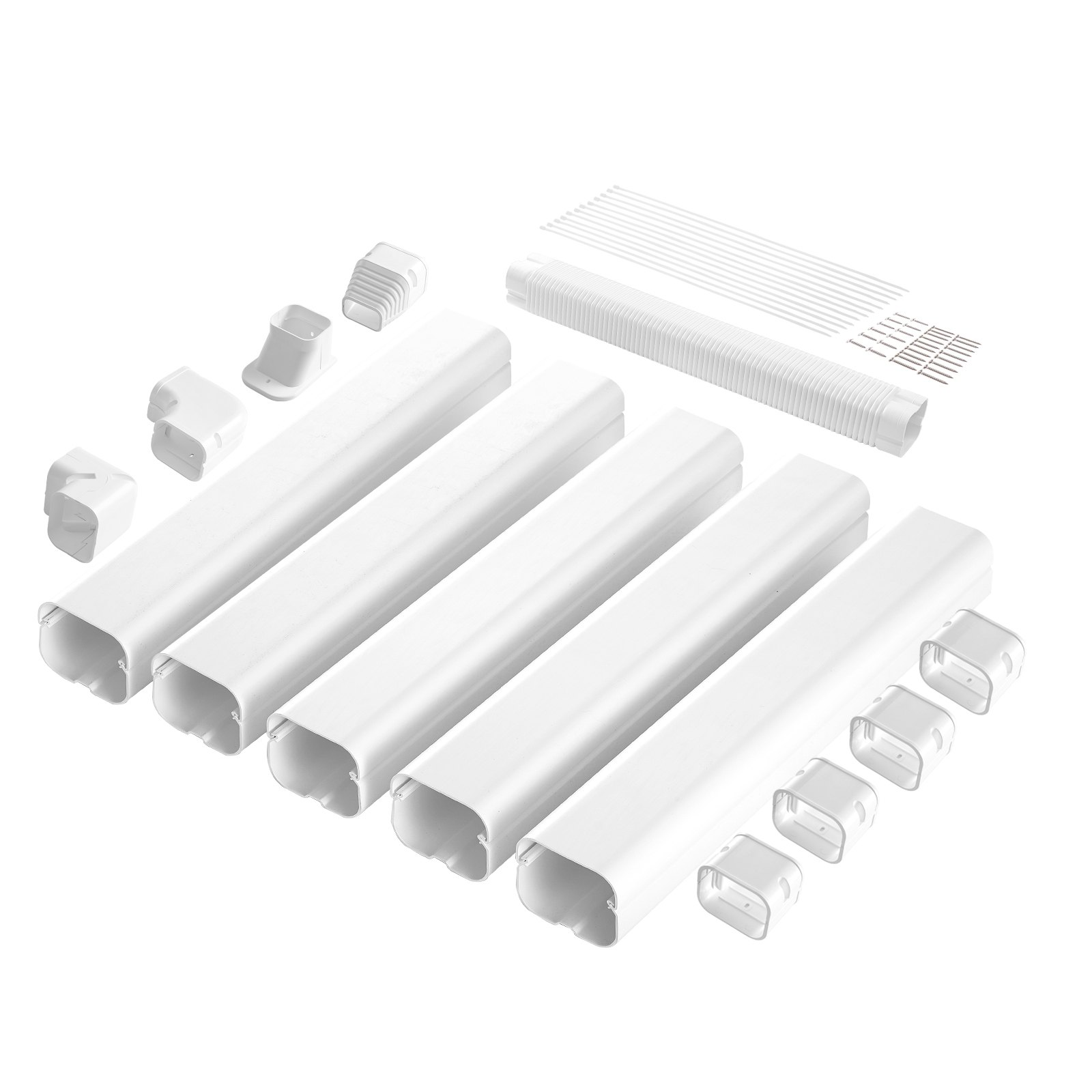 VEVOR Mini Split Line Set Cover 3-inch W 10Ft L, White