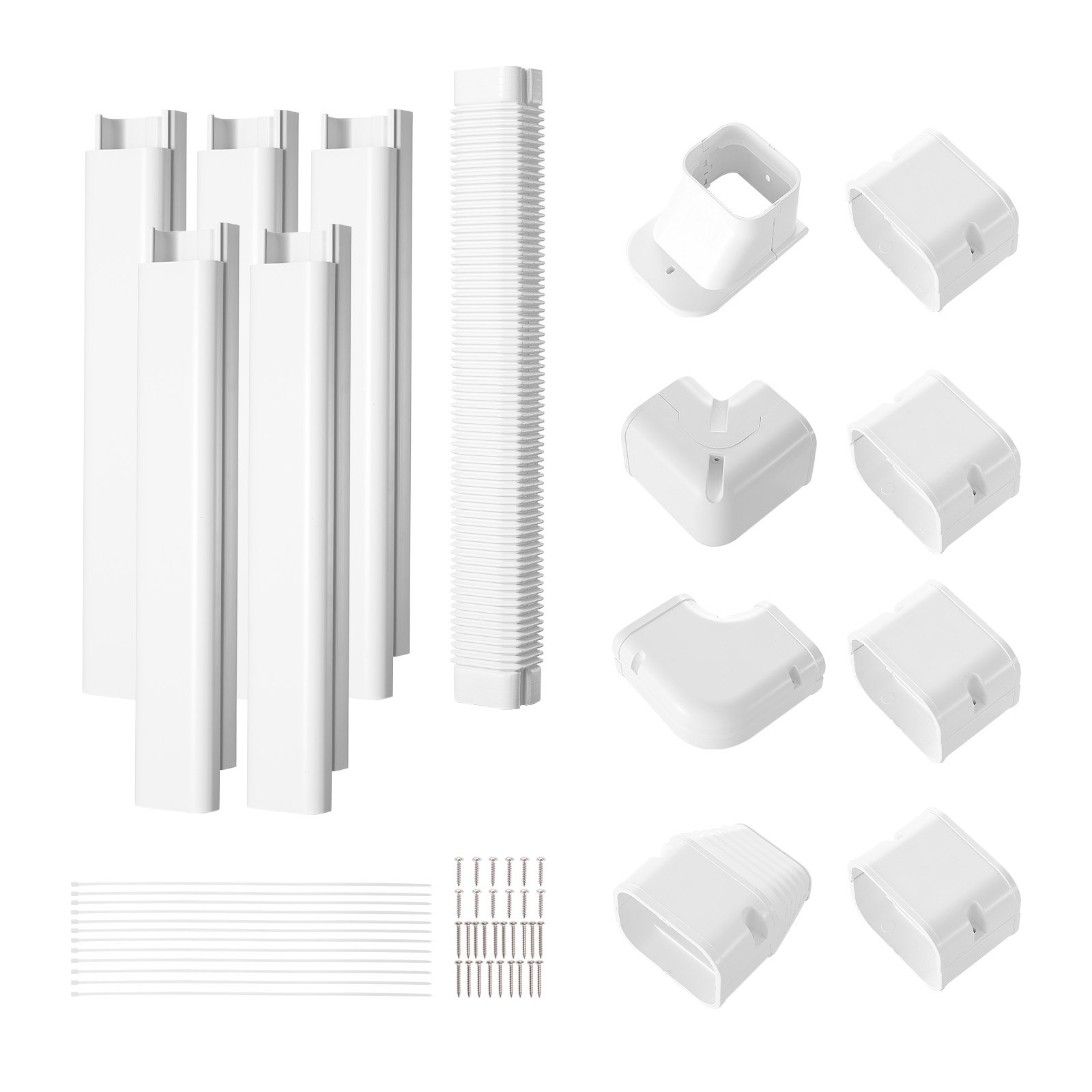 VEVOR Mini Split Line Set Cover 3-inch W 10Ft L, White